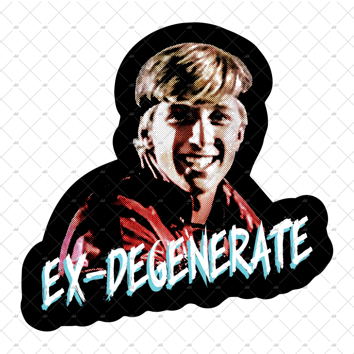 Johnny Lawrence - Ex-Degenerate - Sticker