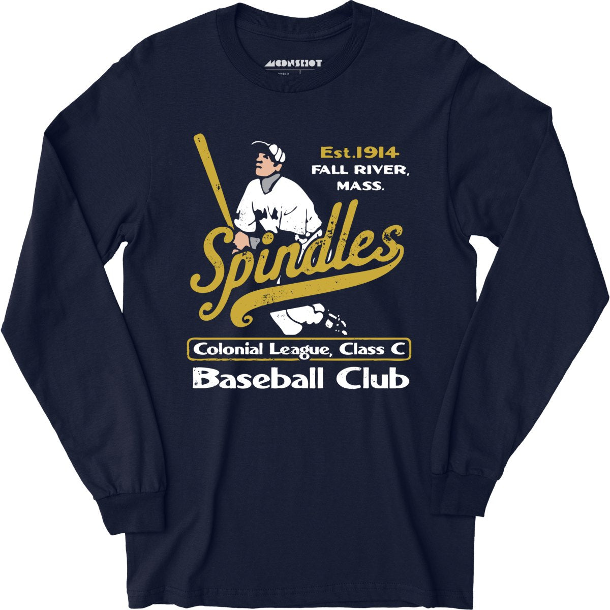 Fall River Spindles - Massachusetts - Vintage Defunct Baseball Teams - Long Sleeve T-Shirt