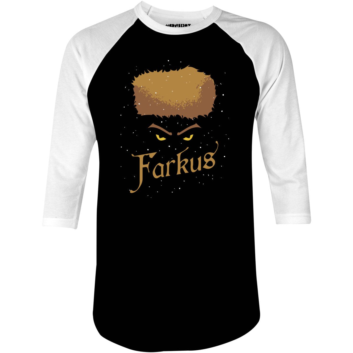 Farkus - Yellow Eyes - 3/4 Sleeve Raglan T-Shirt