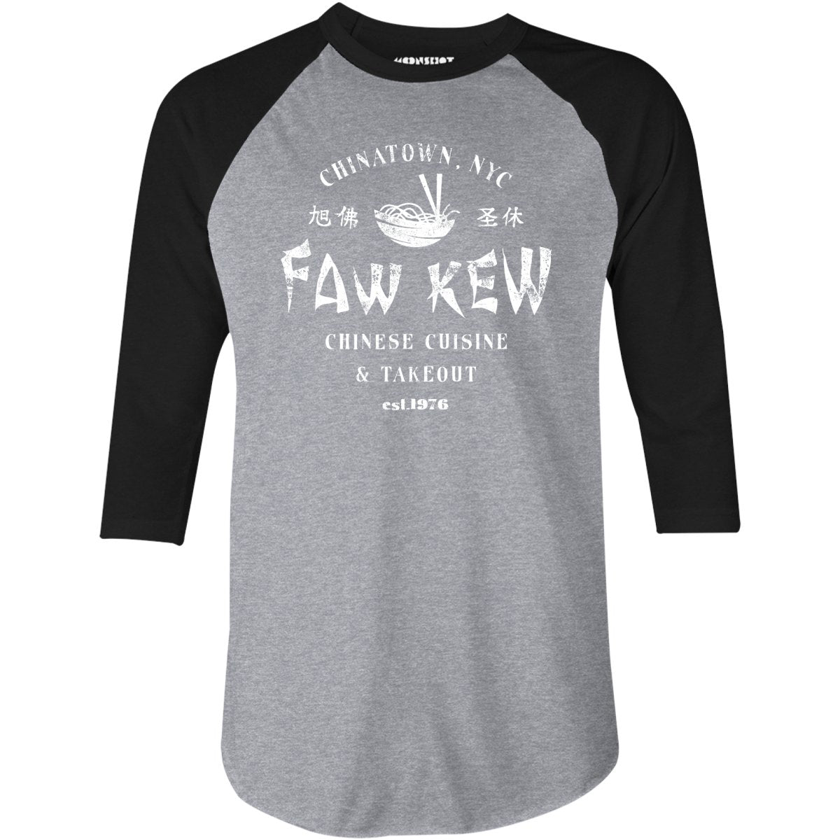 Faw Kew Chinese Cuisine - 3/4 Sleeve Raglan T-Shirt