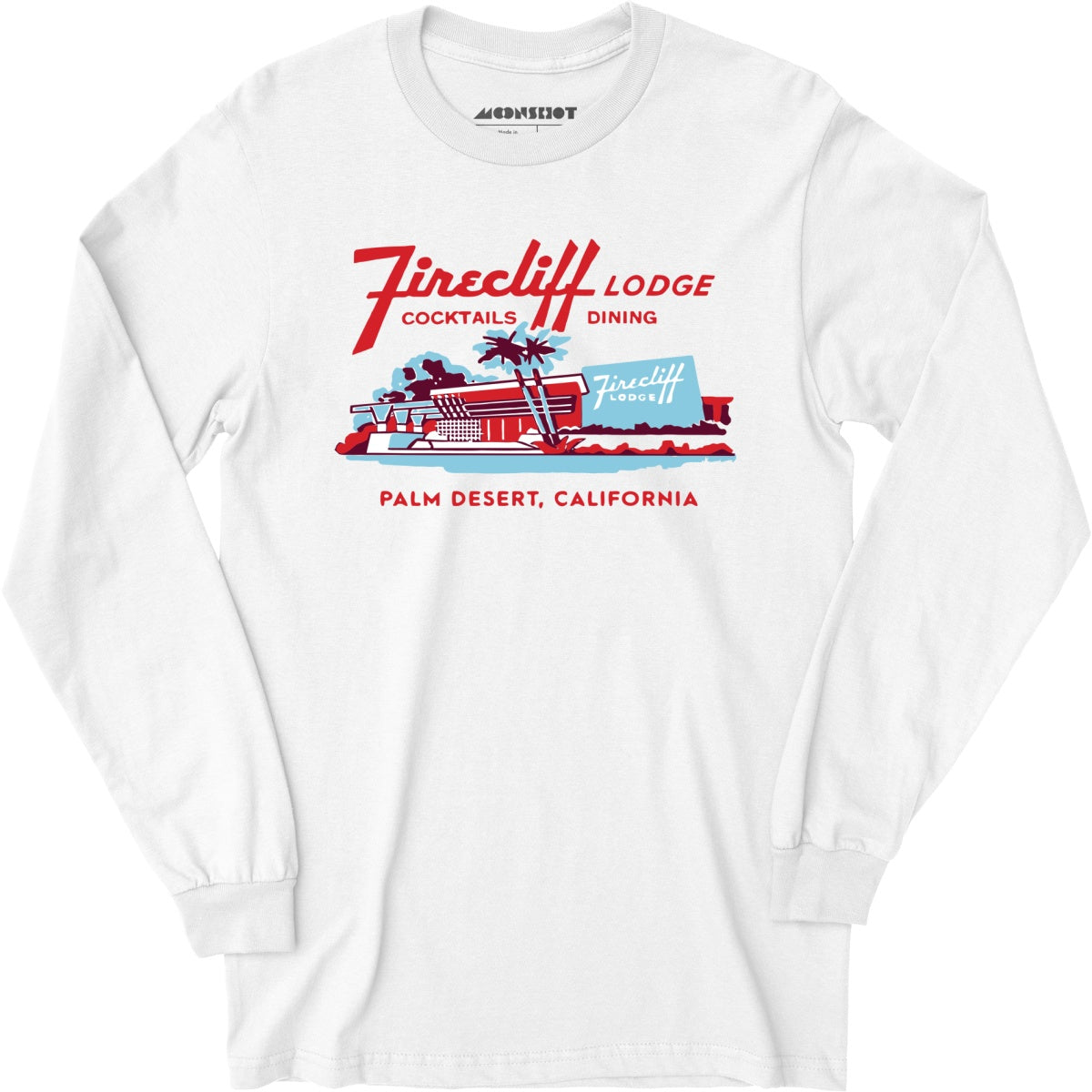 Firecliff Lodge Hotel - Vintage Greater Palm Springs, CA - Long Sleeve T-Shirt
