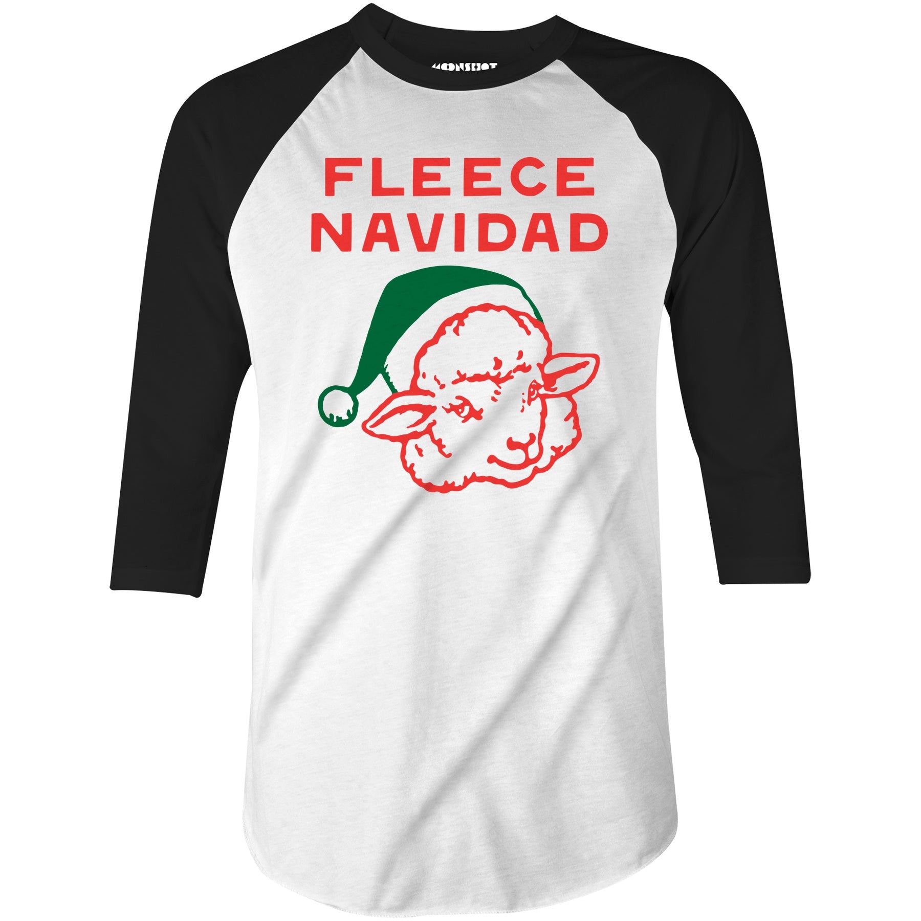 Fleece Navidad - 3/4 Sleeve Raglan T-Shirt