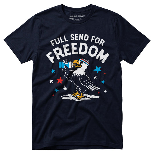Full Send For Freedom - Unisex T-Shirt in Navy