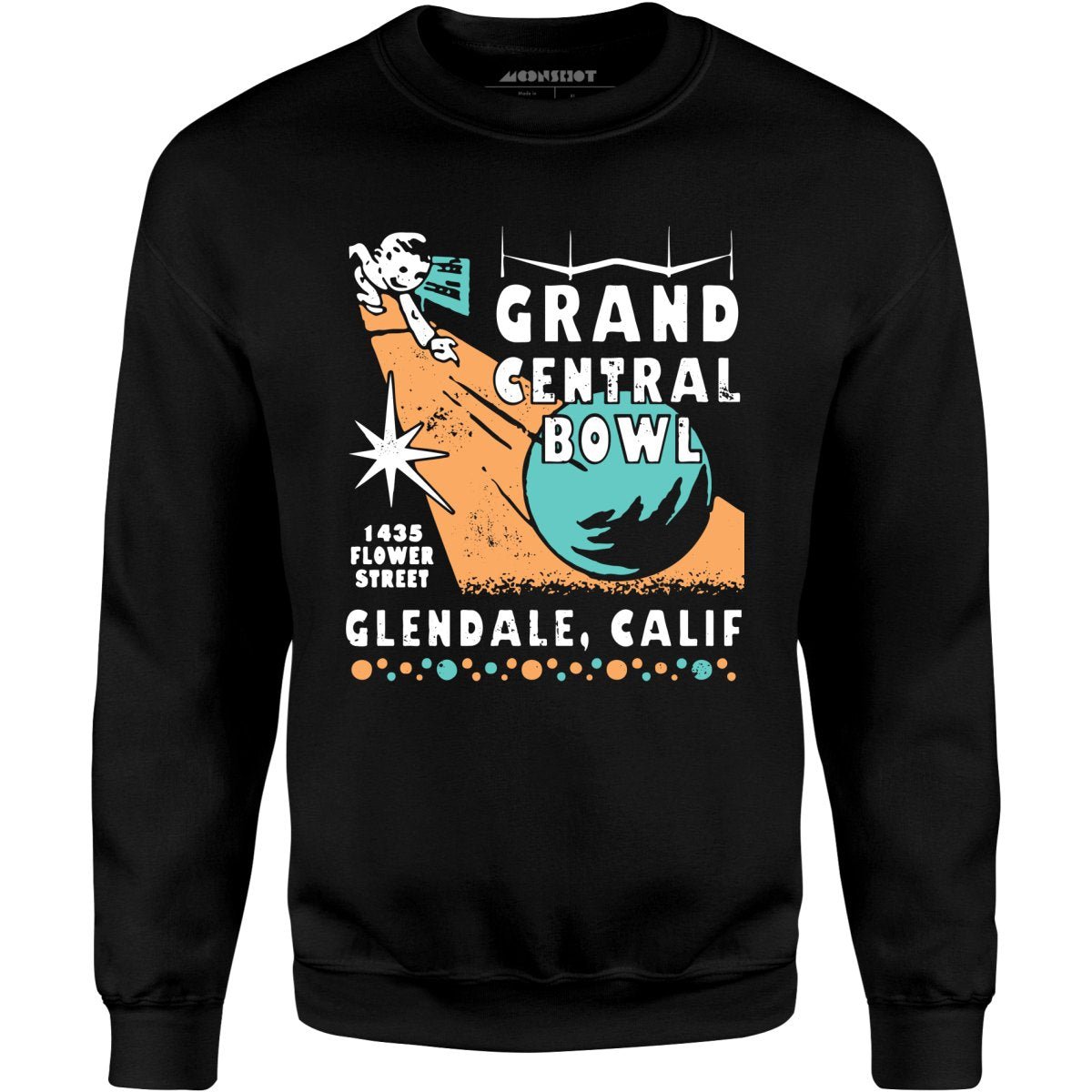 Grand Central Bowl - Glendale, CA - Vintage Bowling Alley - Unisex Sweatshirt
