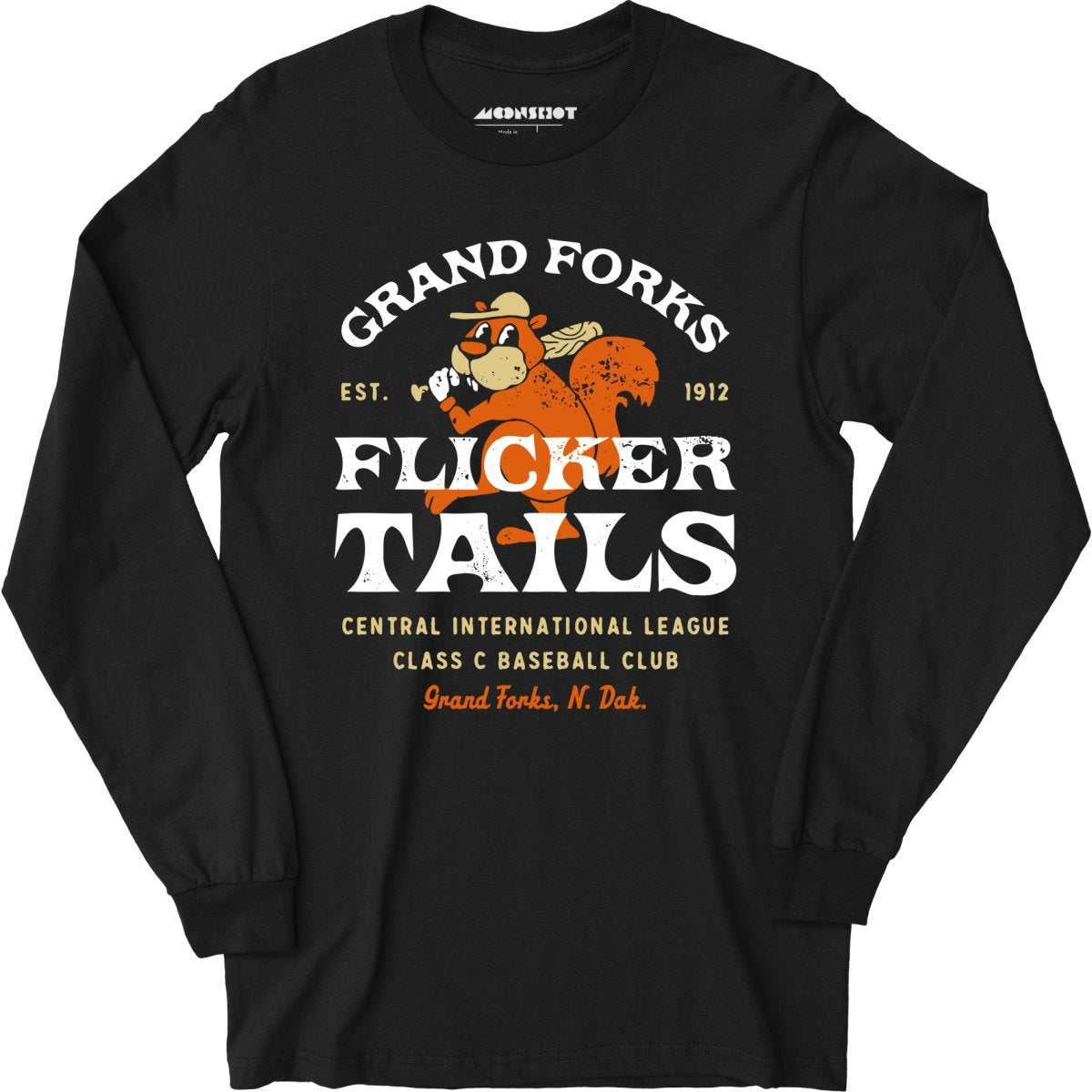 Grand Forks Flickertails - North Dakota - Vintage Defunct Baseball Teams - Long Sleeve T-Shirt