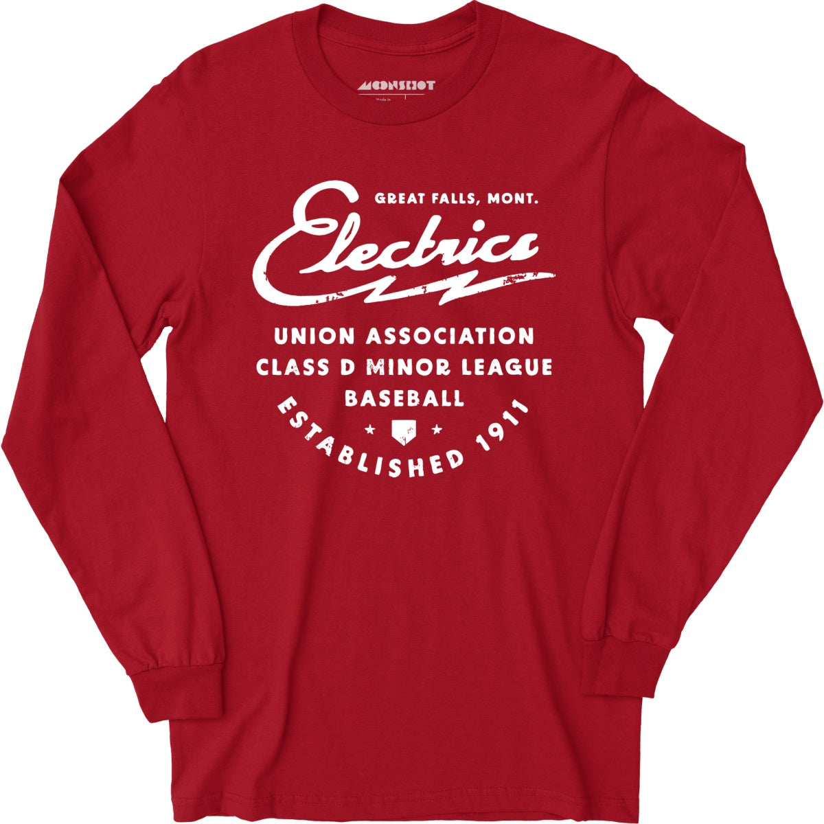 Great Falls Electrics - Montana - Vintage Defunct Baseball Teams - Long Sleeve T-Shirt