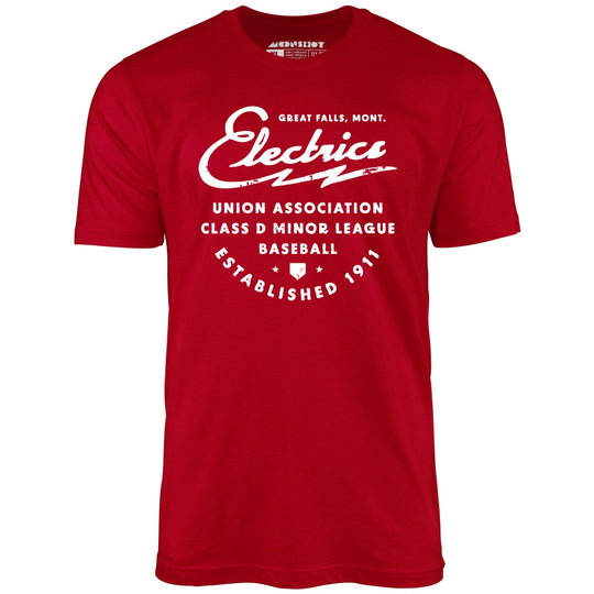 Great Falls Electrics - Montana - Vintage Defunct Baseball Teams - Red - Unisex T-Shirt