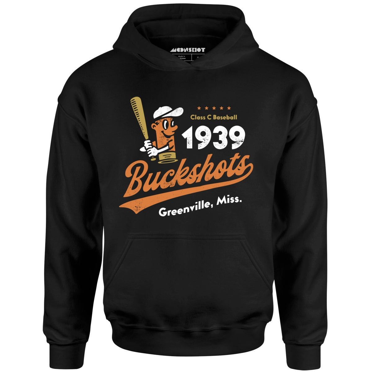 Greenville Buckshots - Mississippi - Vintage Defunct Baseball Teams - Unisex Hoodie
