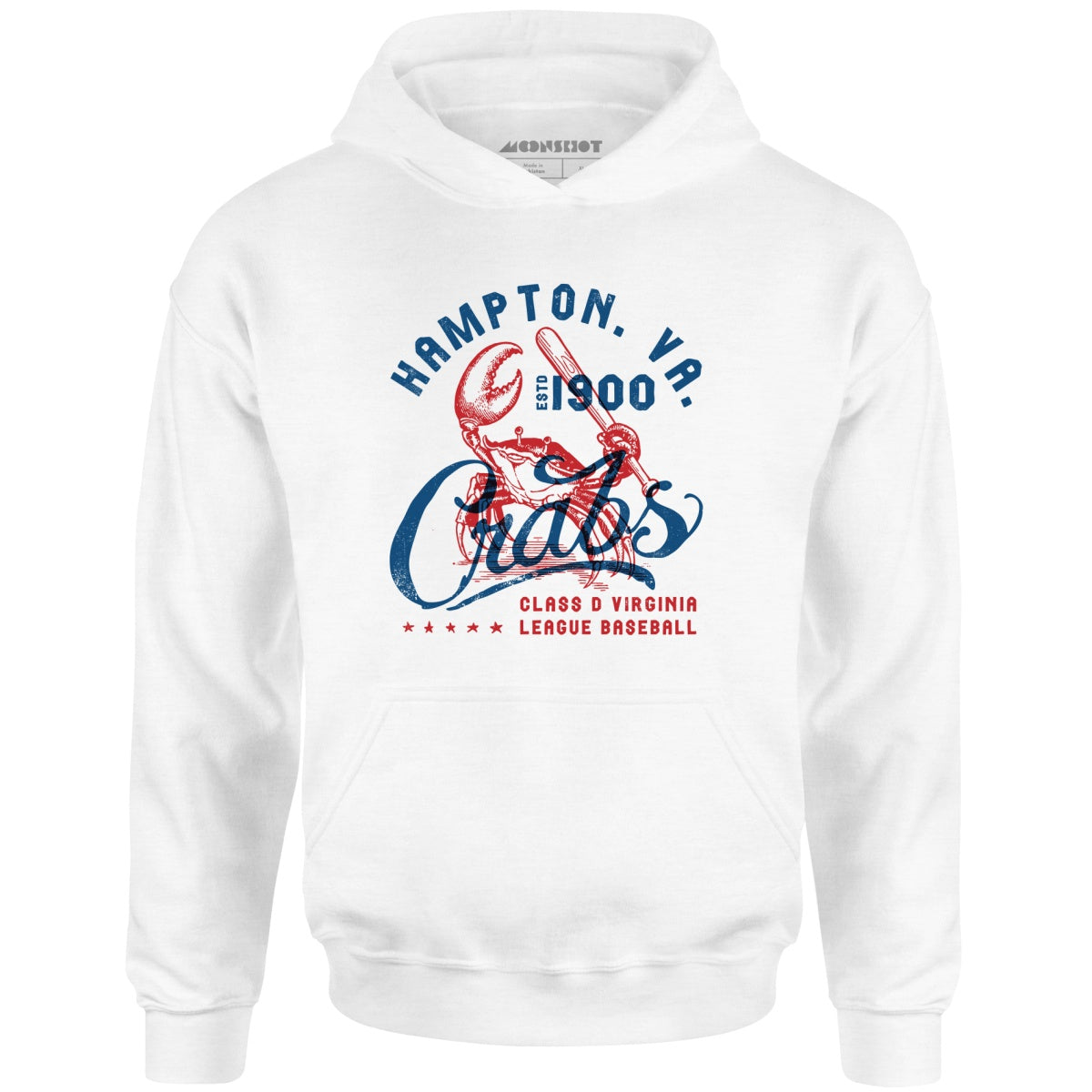 Hampton Crabs - Virginia - Vintage Defunct Baseball Teams - Unisex Hoodie