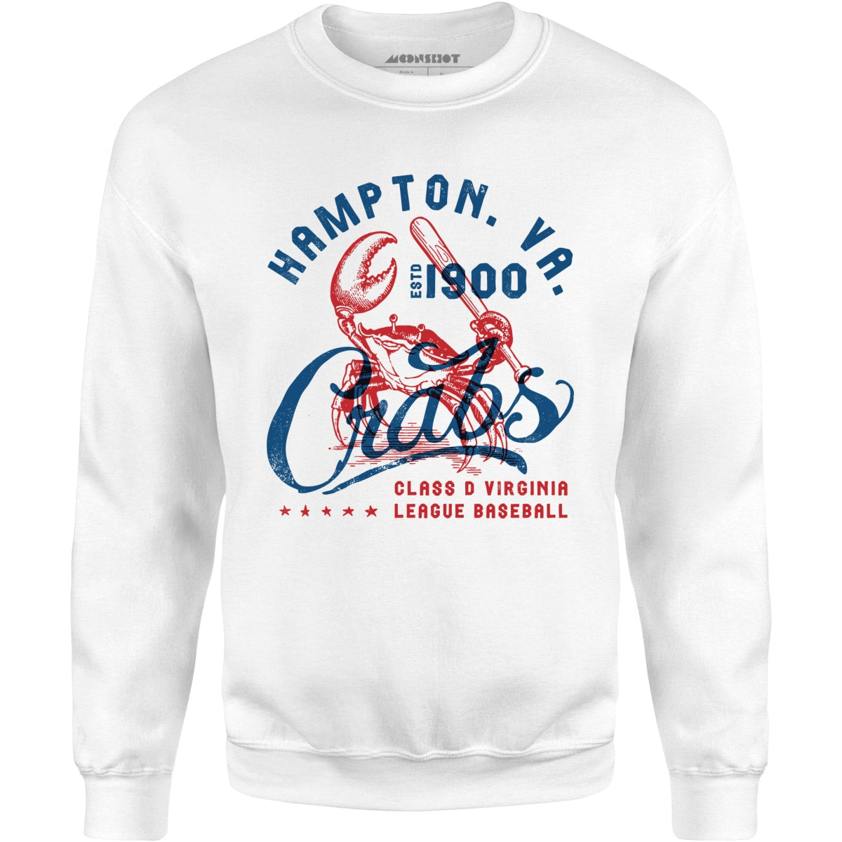 Hampton Crabs - Virginia - Vintage Defunct Baseball Teams - Unisex Sweatshirt