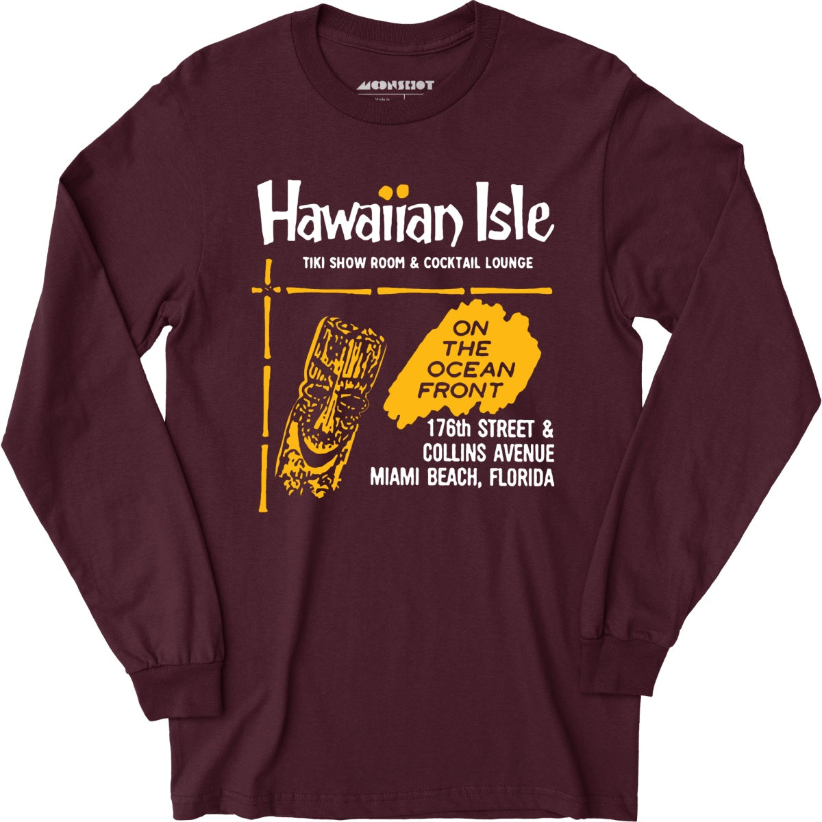 Hawaiian Isle - Miami Beach, FL - Vintage Tiki Bar - Long Sleeve T-Shirt
