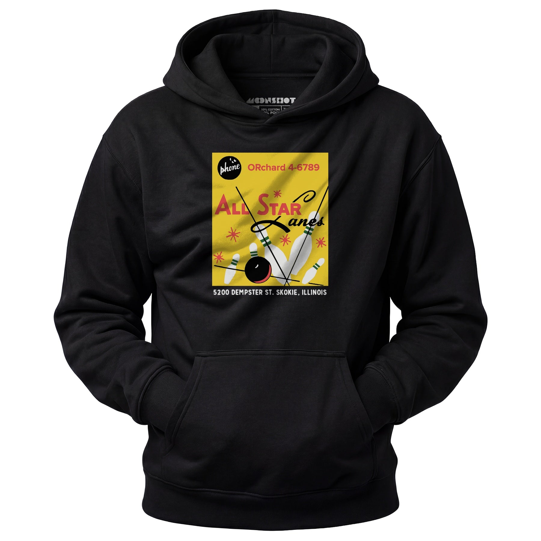 All Star Lanes v2 - St. Skokie, IL - Vintage Bowling Alley - Unisex Hoodie