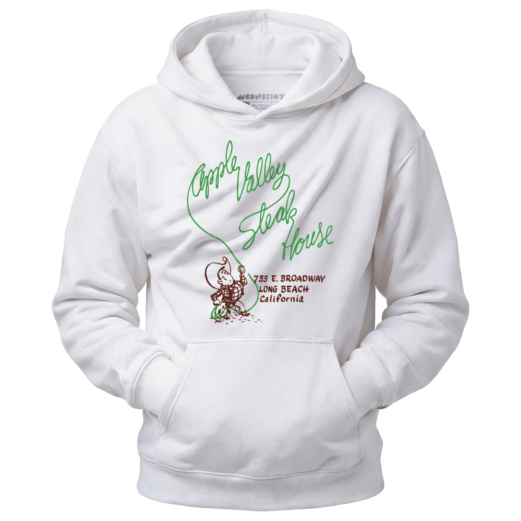 Apple Valley Steak House - Long Beach, CA - Vintage Restaurant - Unisex Hoodie