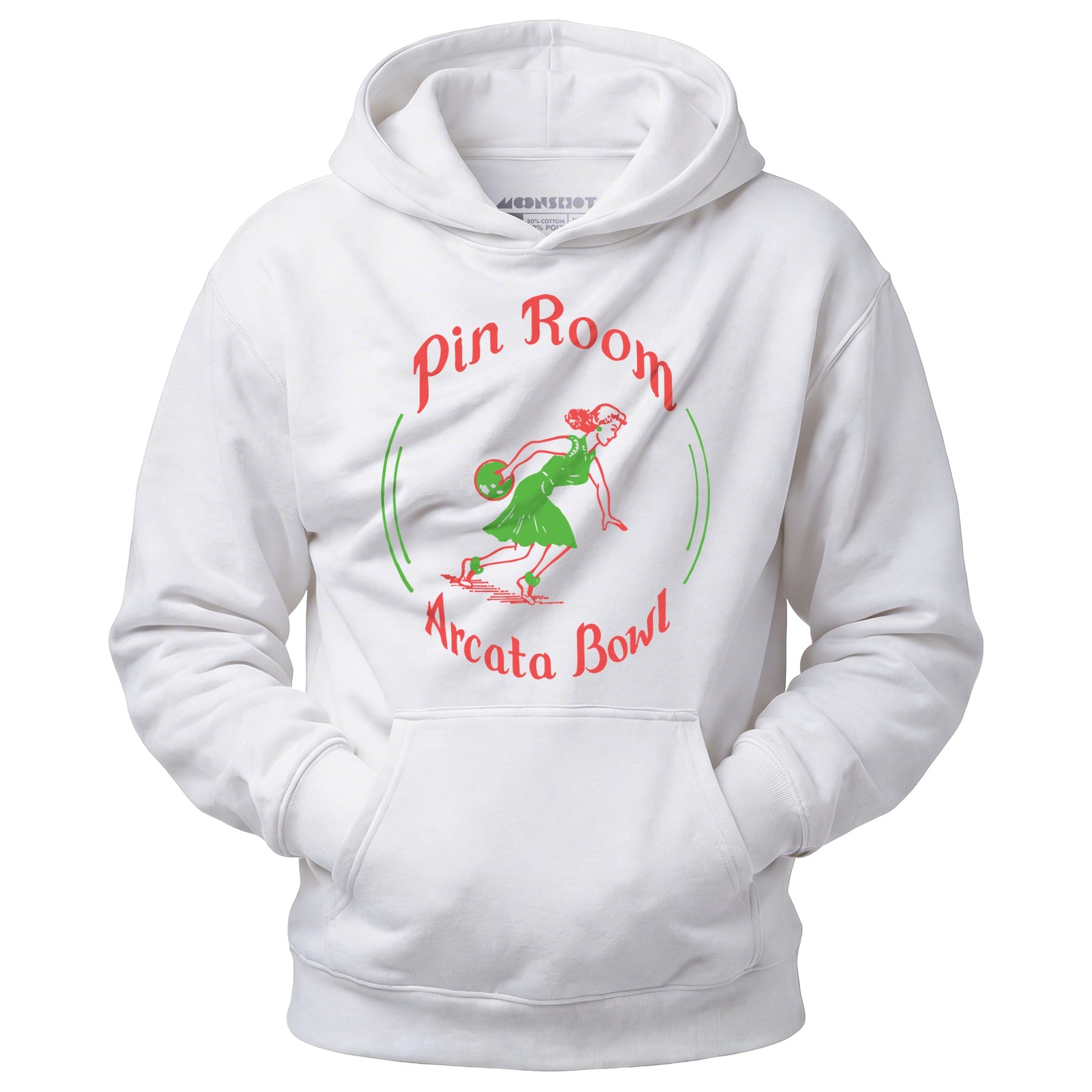 Arcata Bowl Pin Room - Arcata, CA - Vintage Bowling Alley - Unisex Hoodie