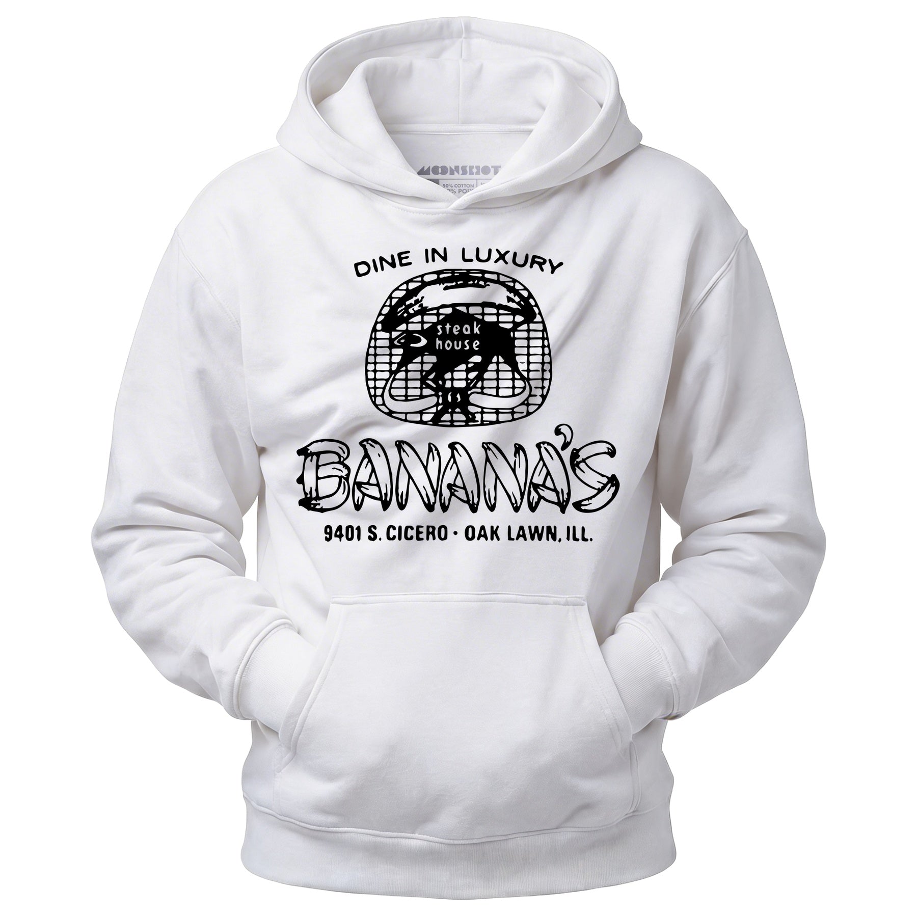 Banana's Steak House v2 - Oak Lawn, IL - Vintage Restaurant - Unisex Hoodie