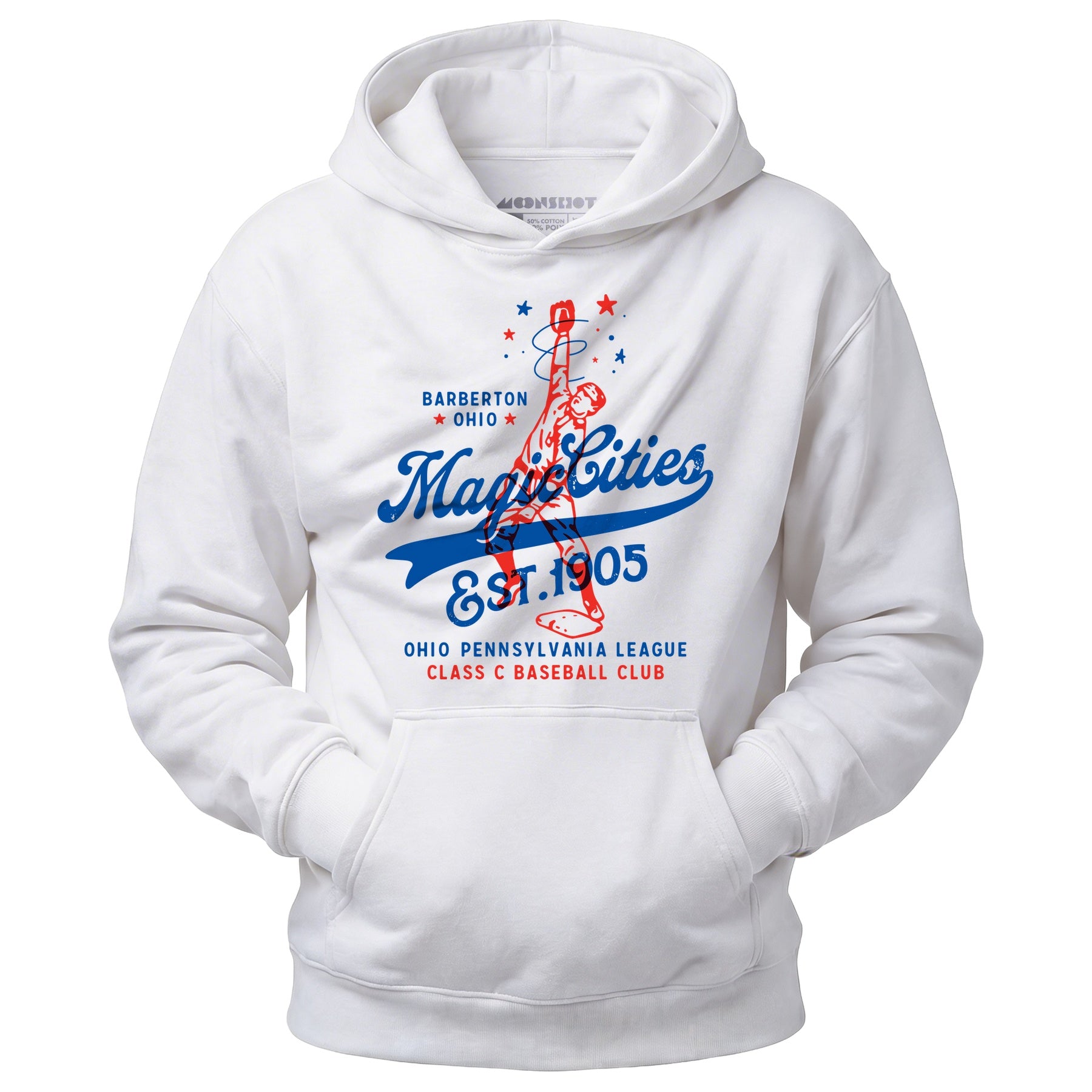 Barberton Magic Cities - Ohio - Vintage Defunct Baseball Teams - Unisex Hoodie