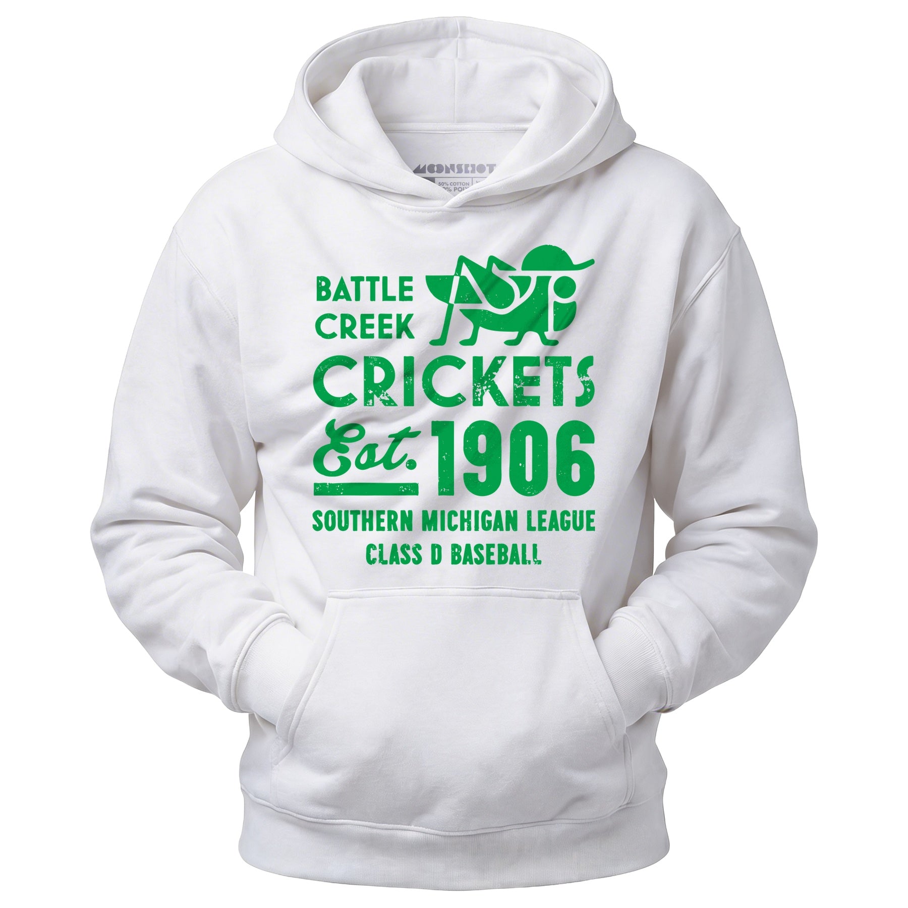 Battle Creek Crickets - Michigan - Vintage Defunct Baseball Teams - Unisex Hoodie