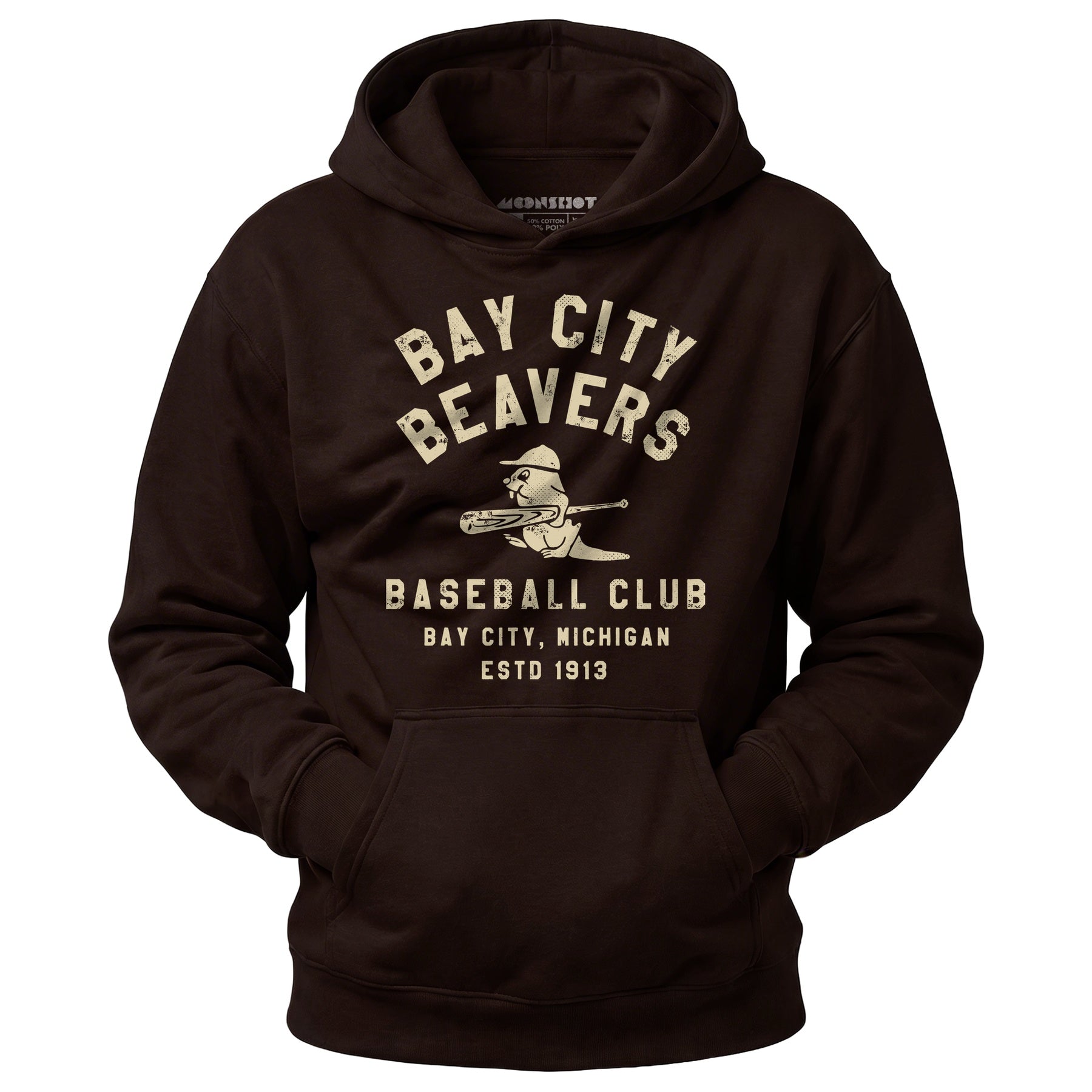 Bay City Beavers - Michigan - Vintage Defunct Baseball Teams - Unisex Hoodie