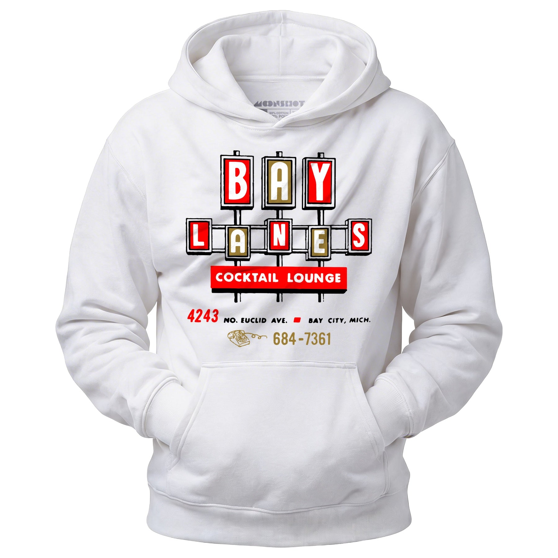 Bay Lanes - Bay City, MI - Vintage Bowling Alley - Unisex Hoodie