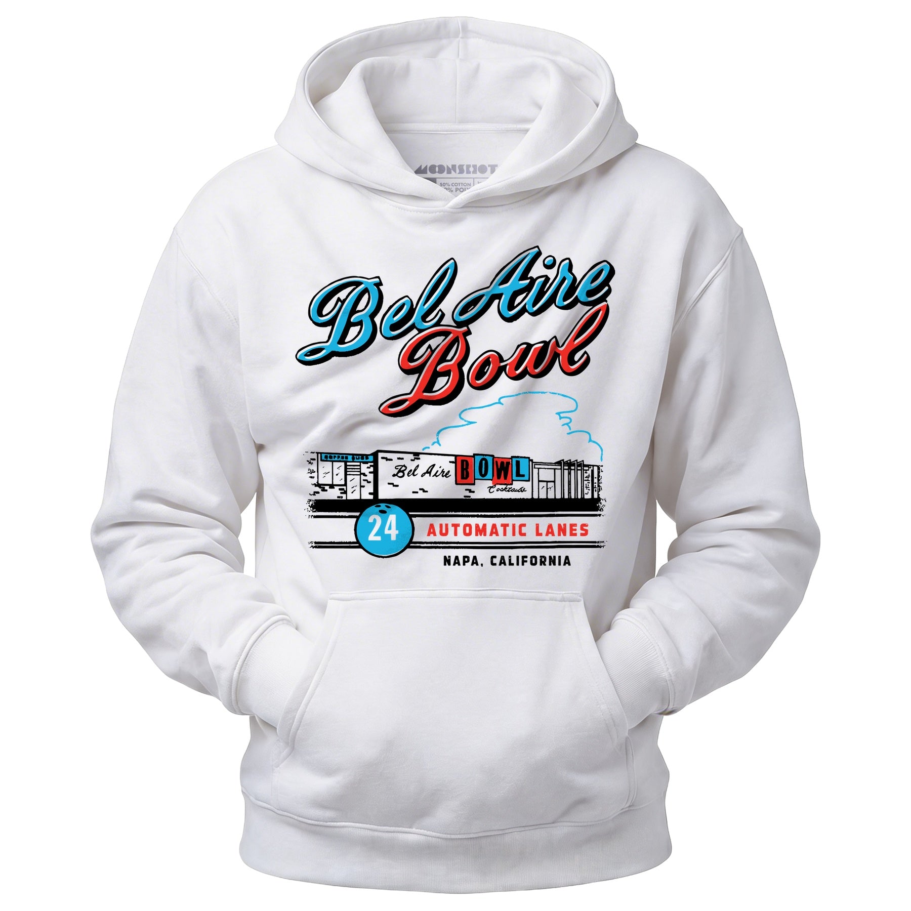 Bel Aire Bowl - Napa, CA - Vintage Bowling Alley - Unisex Hoodie