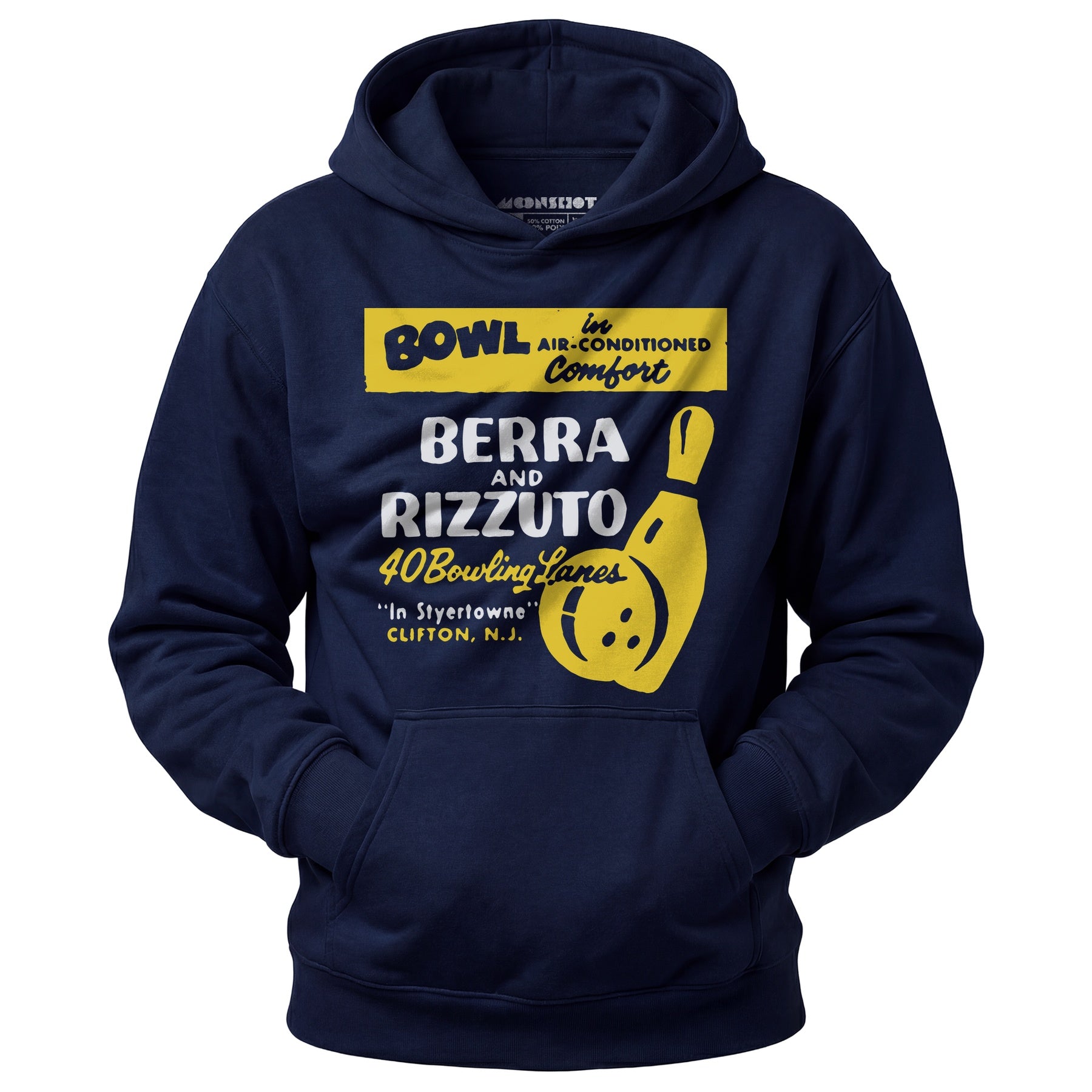 Berra and Rizzuto - Clifton, NJ - Vintage Bowling Alley - Unisex Hoodie