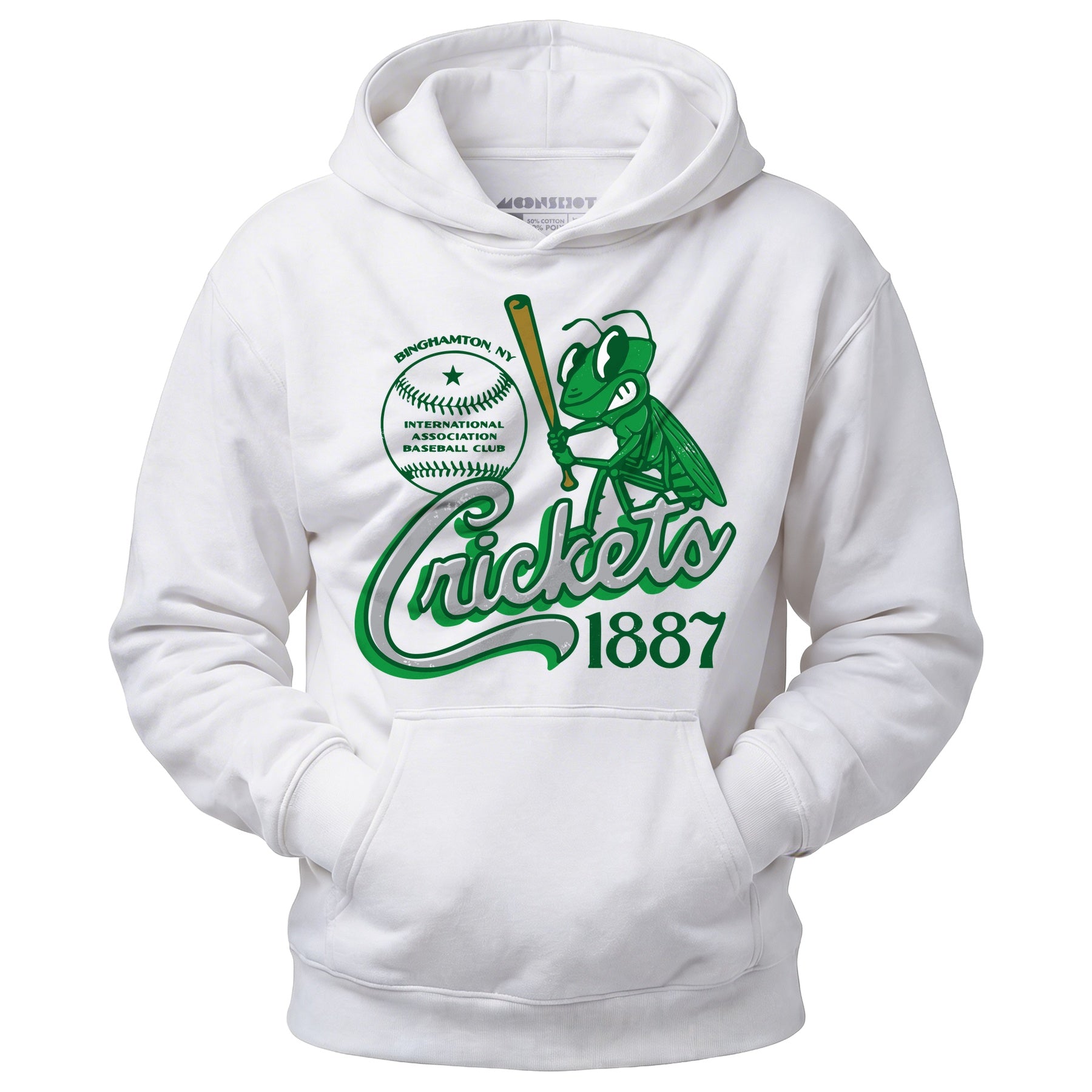 Binghamton Crickets - New York - Vintage Defunct Baseball Teams - Unisex Hoodie