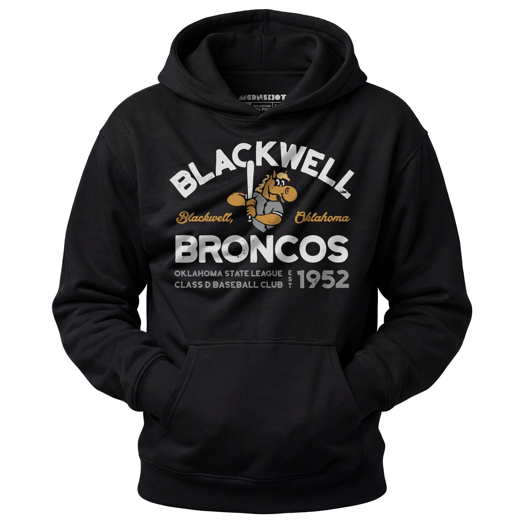 Blackwell Broncos - Oklahoma - Vintage Defunct Baseball Teams - Unisex Hoodie