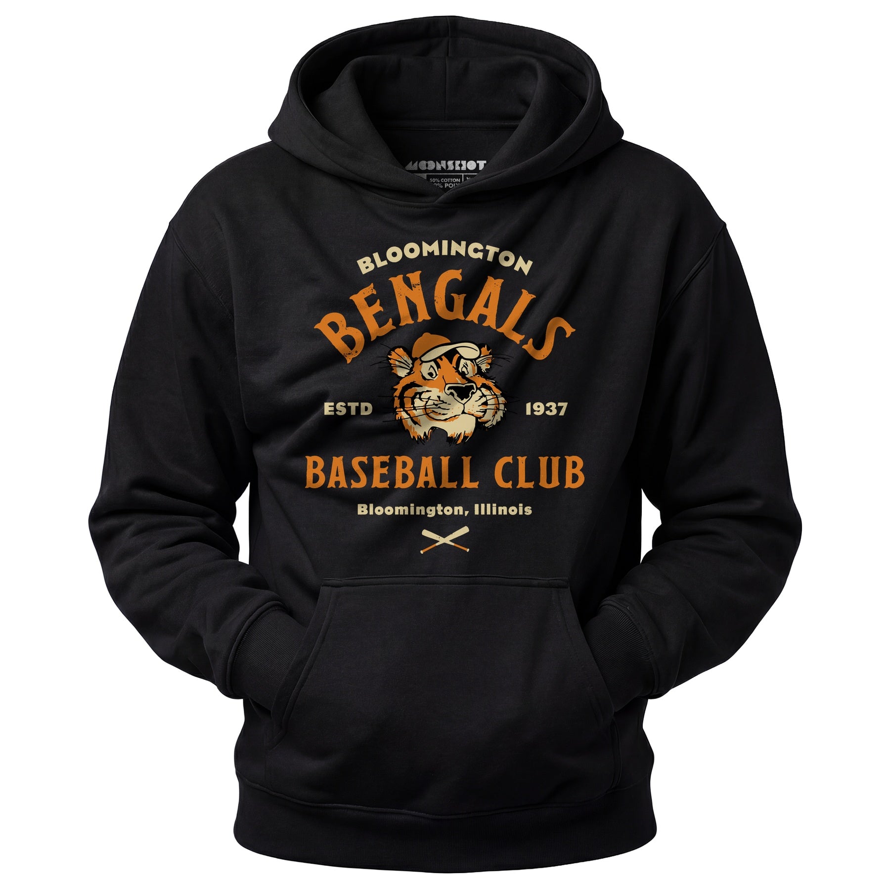 Bloomington Bengals - Illinois - Vintage Defunct Baseball Teams - Unisex Hoodie