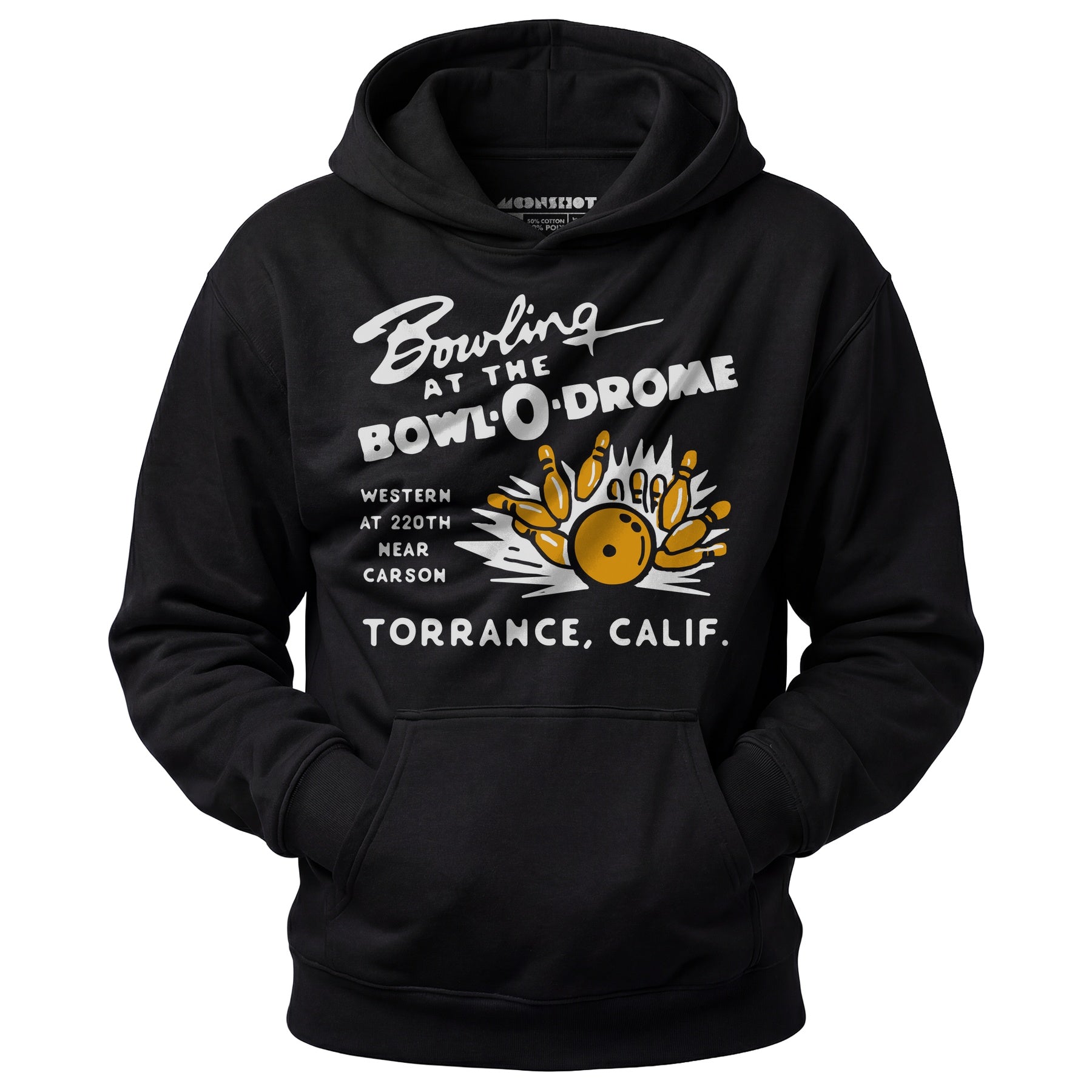 Bowl-o-Drome - Torrance, CA - Vintage Bowling Alley - Unisex Hoodie