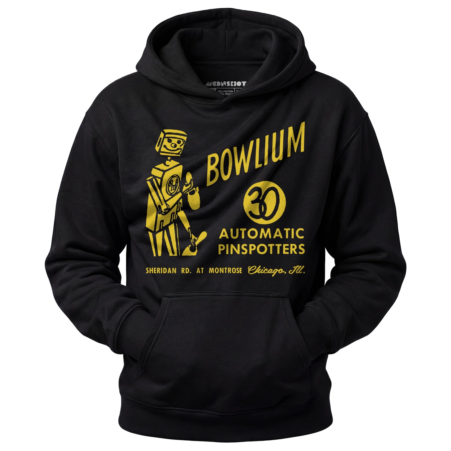 Bowlium v2 - Chicago, IL - Vintage Bowling Alley - Unisex Hoodie