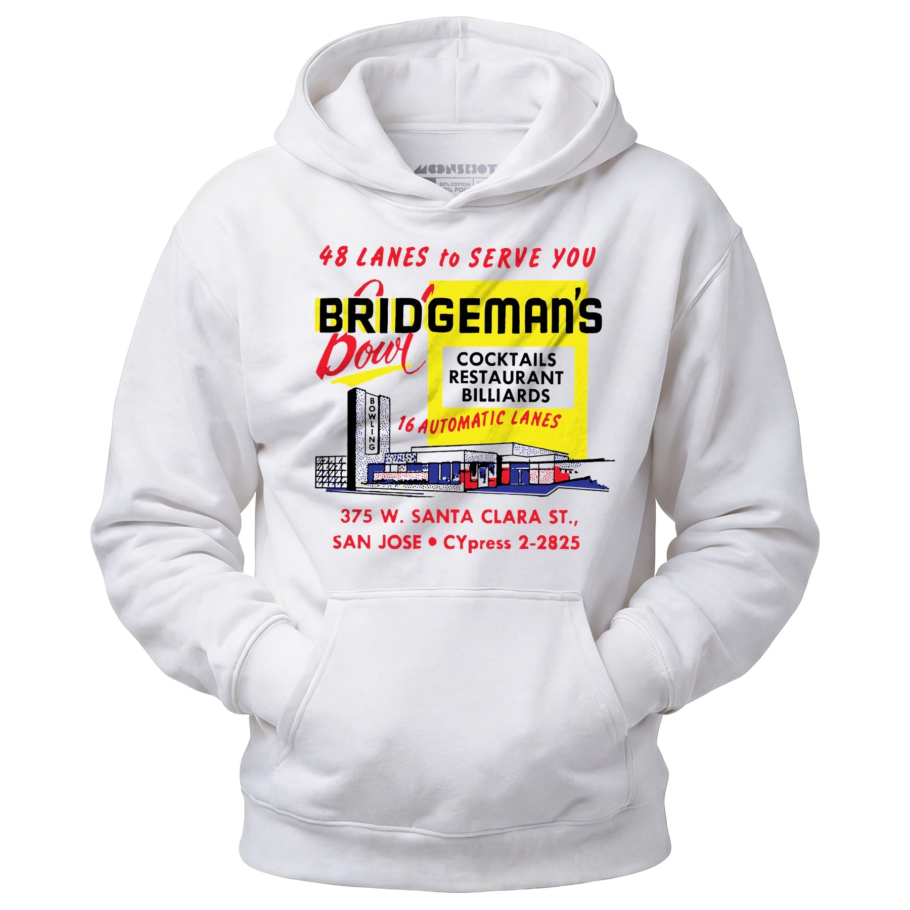 Bridgeman's Bowl - San Jose, CA - Vintage Bowling Alley - Unisex Hoodie