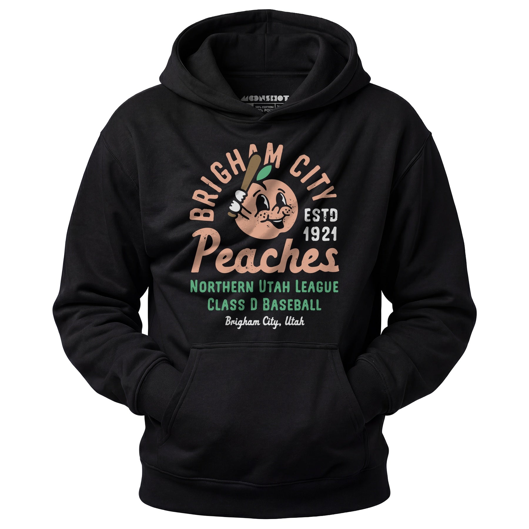 Brigham City Peaches - Utah - Vintage Defunct Baseball Teams - Unisex Hoodie
