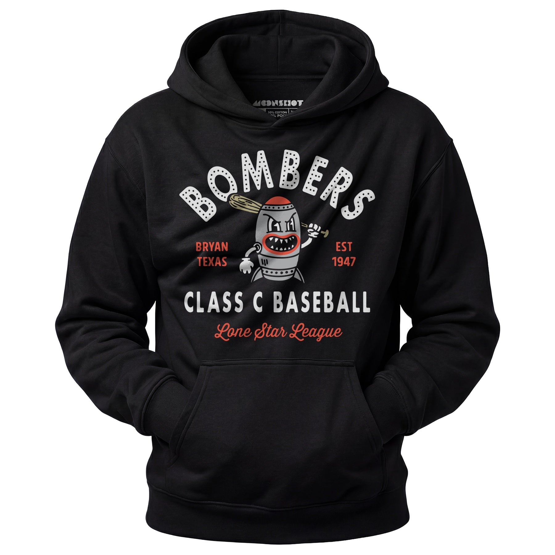 Bryan Bombers - Texas - Vintage Defunct Baseball Teams - Unisex Hoodie