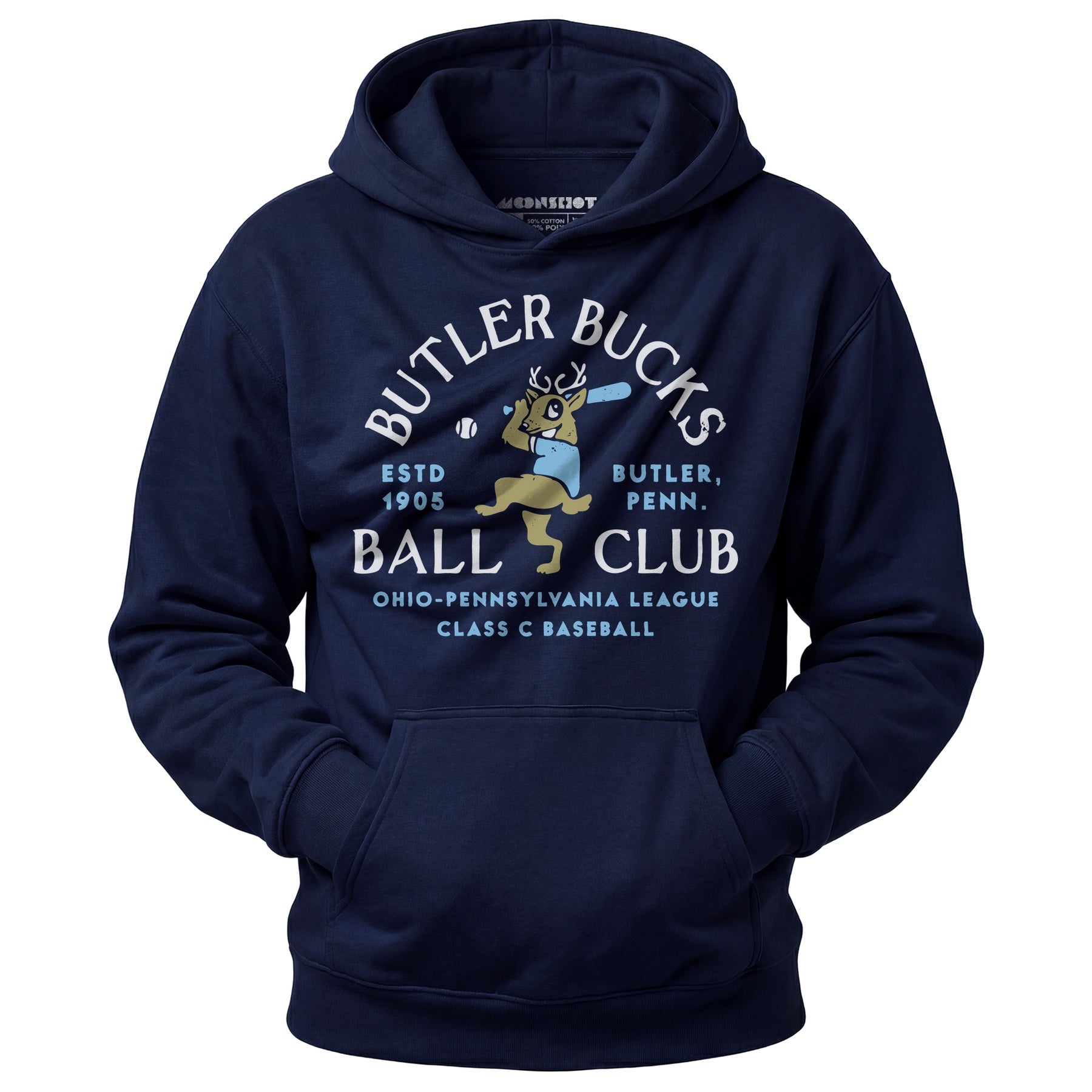Butler Bucks - Pennsylvania - Vintage Defunct Baseball Teams - Unisex Hoodie