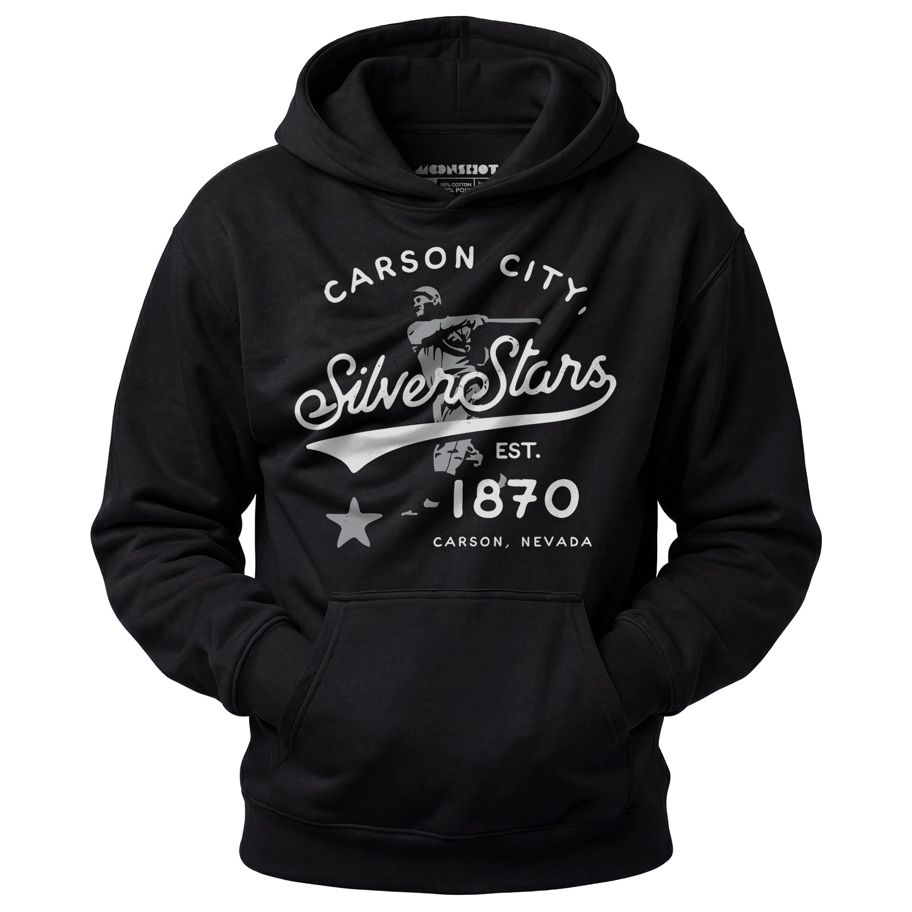 Carson City Silver Stars - Nevada - Vintage Defunct Baseball Teams - Unisex Hoodie