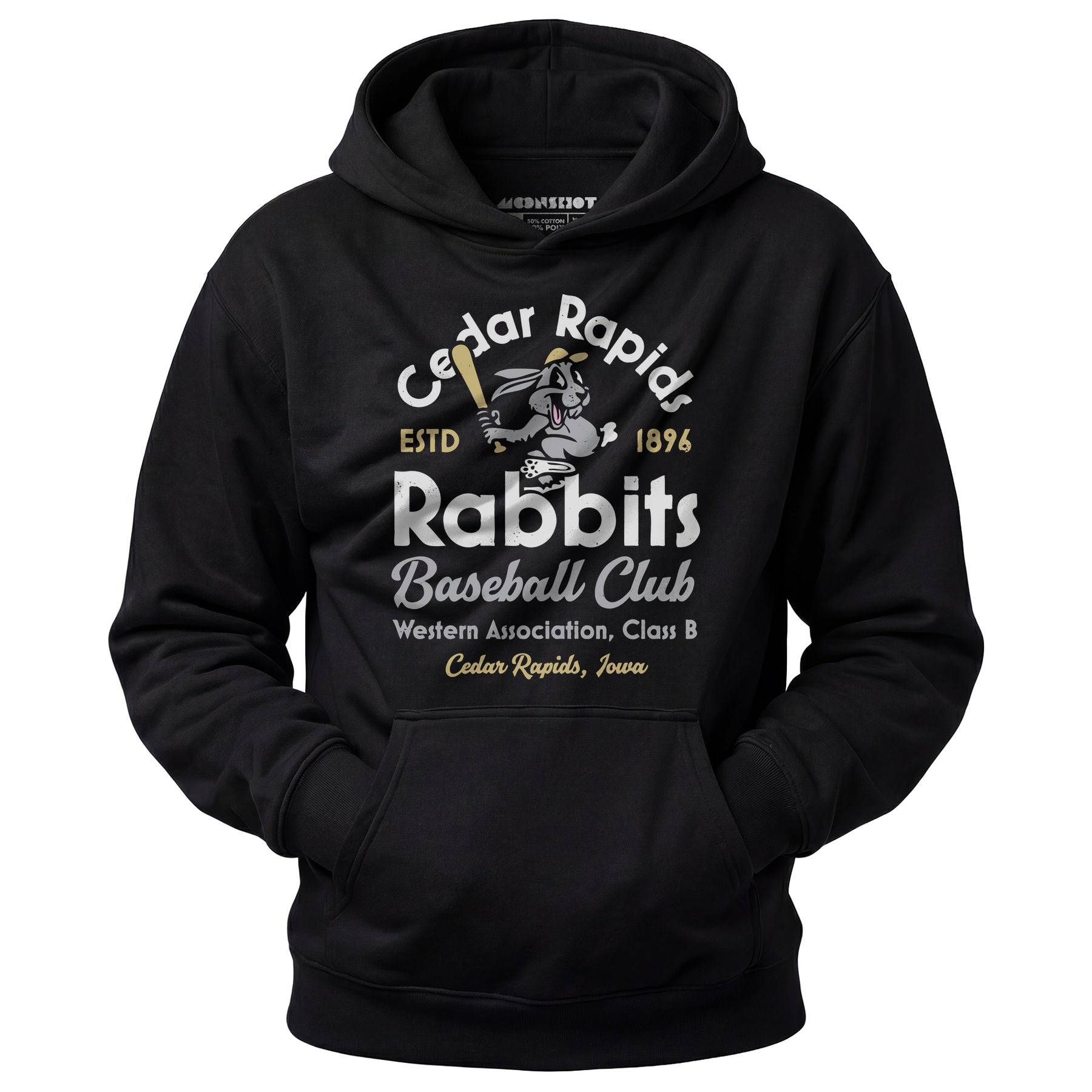 Cedar Rapids Rabbits - Iowa - Vintage Defunct Baseball Teams - Unisex Hoodie