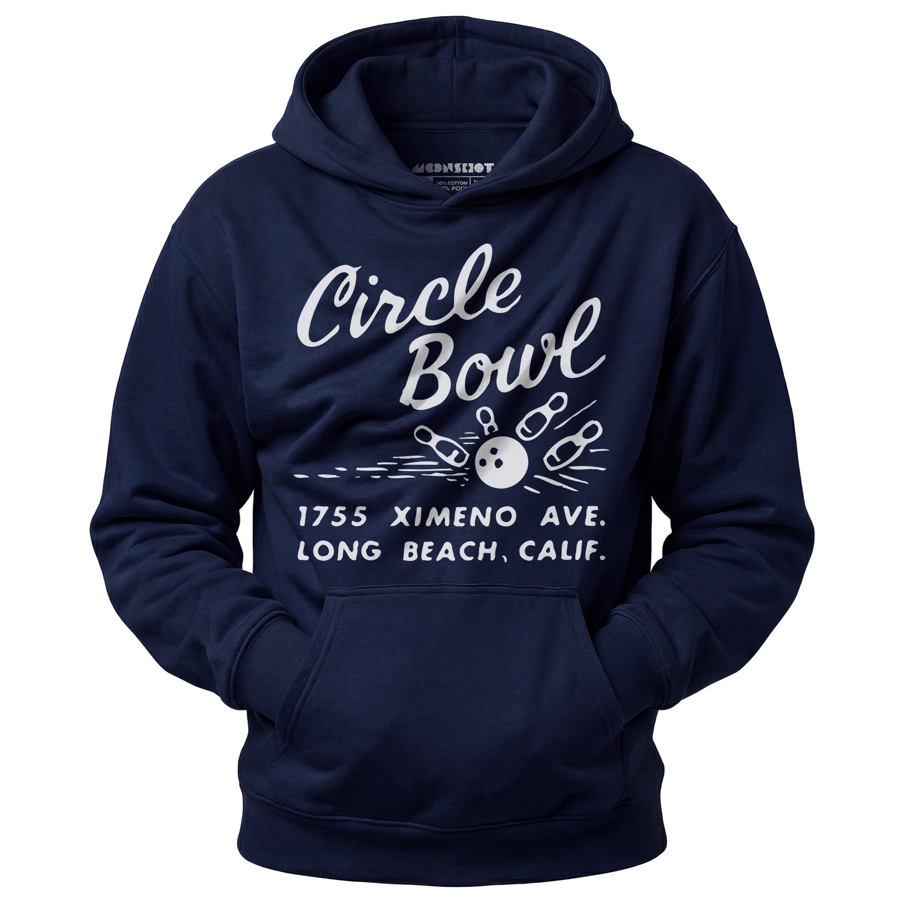 Circle Bowl - Long Beach, CA - Vintage Bowling Alley - Unisex Hoodie