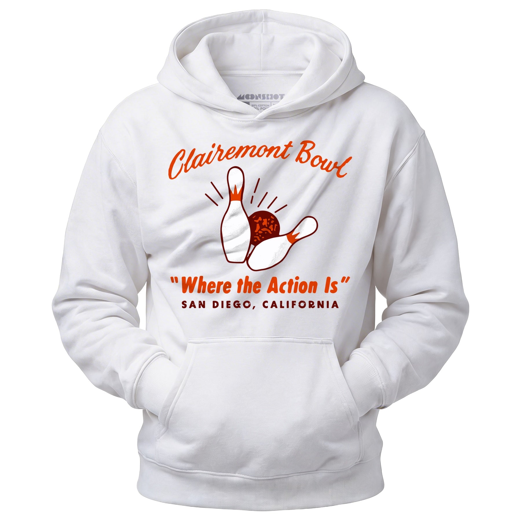 Clairemont Bowl - San Diego, CA - Vintage Bowling Alley - Unisex Hoodie
