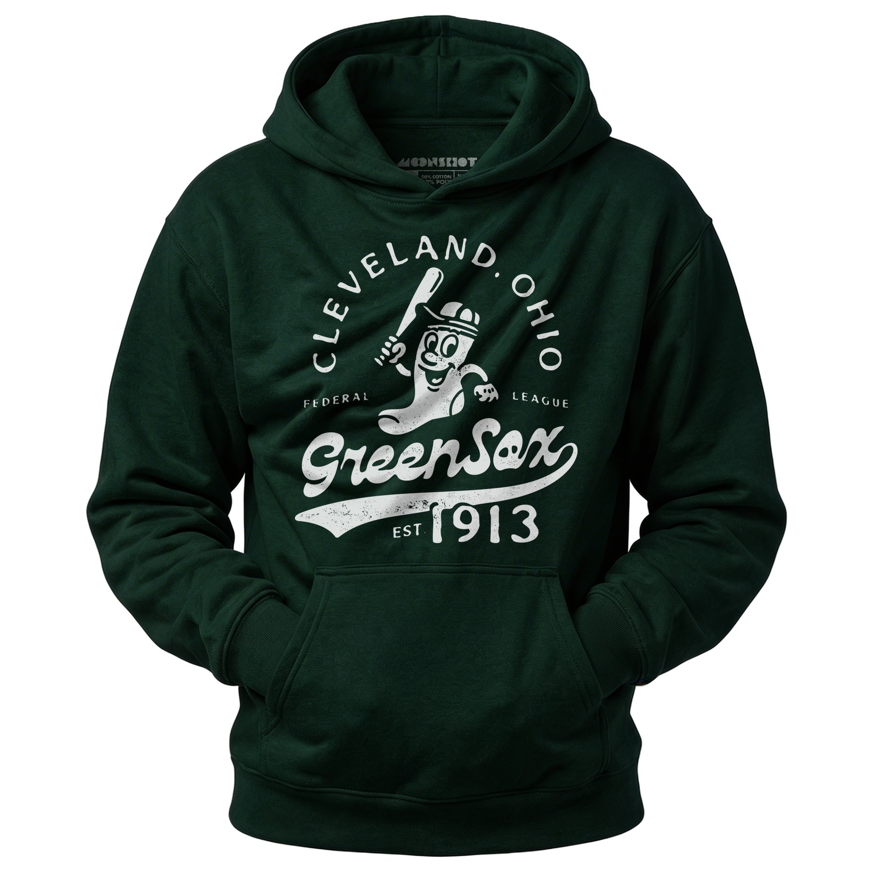 Cleveland Green Sox - Ohio - Vintage Defunct Baseball Teams - Unisex Hoodie