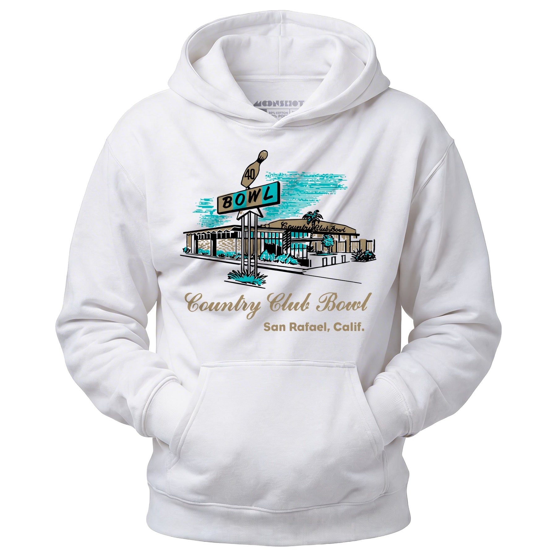 Country Club Bowl - San Rafael, CA - Vintage Bowling Alley - Unisex Hoodie