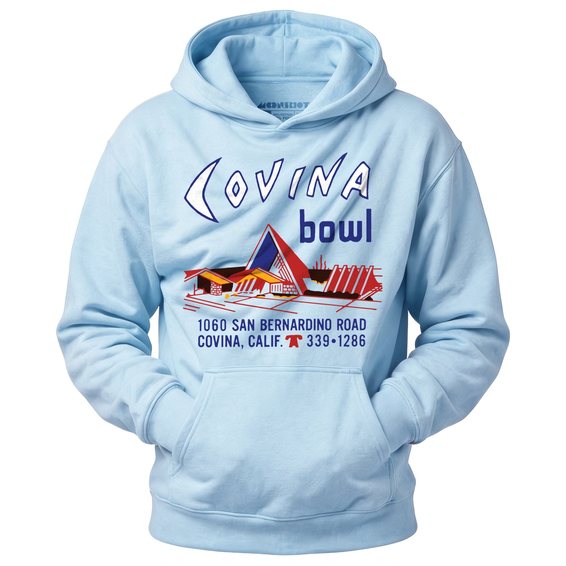 Covina Bowl - Covina, CA - Vintage Bowling Alley - Unisex Hoodie