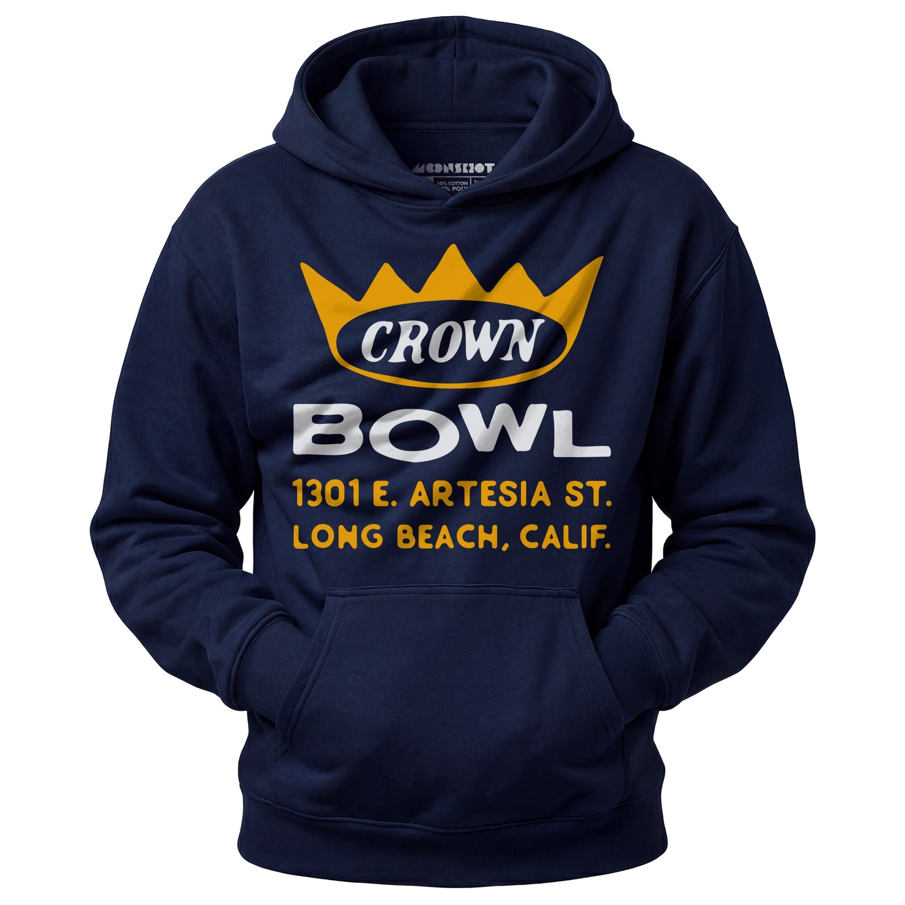 Crown Bowl - Long Beach, CA - Vintage Bowling Alley - Unisex Hoodie