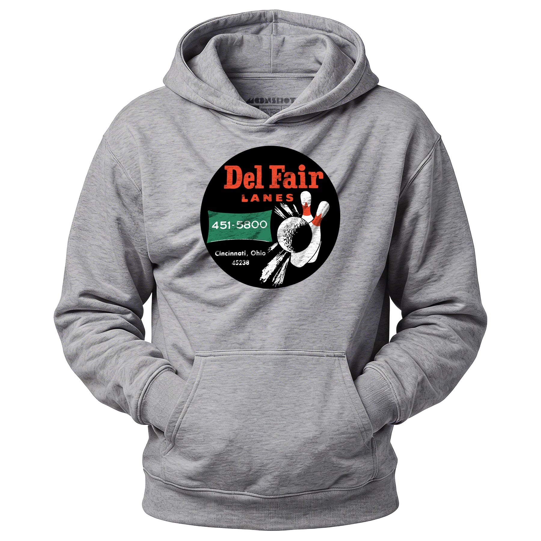 Del Fair Lanes - Cincinnati, OH - Vintage Bowling Alley - Unisex Hoodie