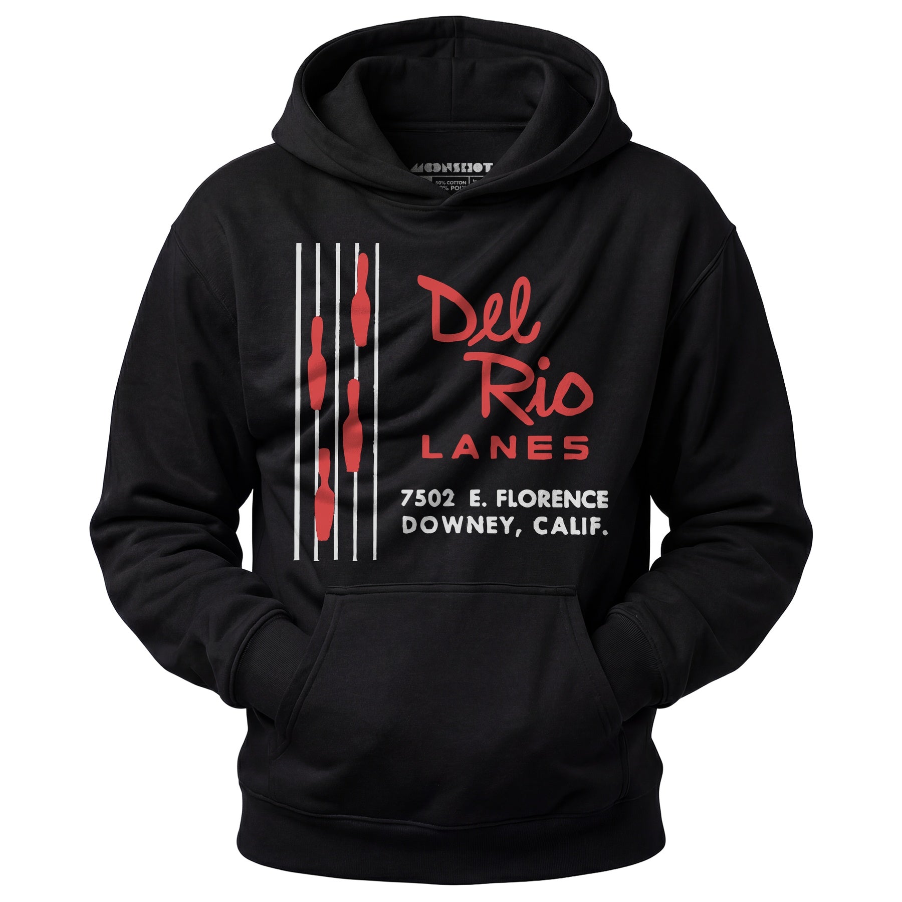Del Rio Lanes - Downey, CA - Vintage Bowling Alley - Unisex Hoodie