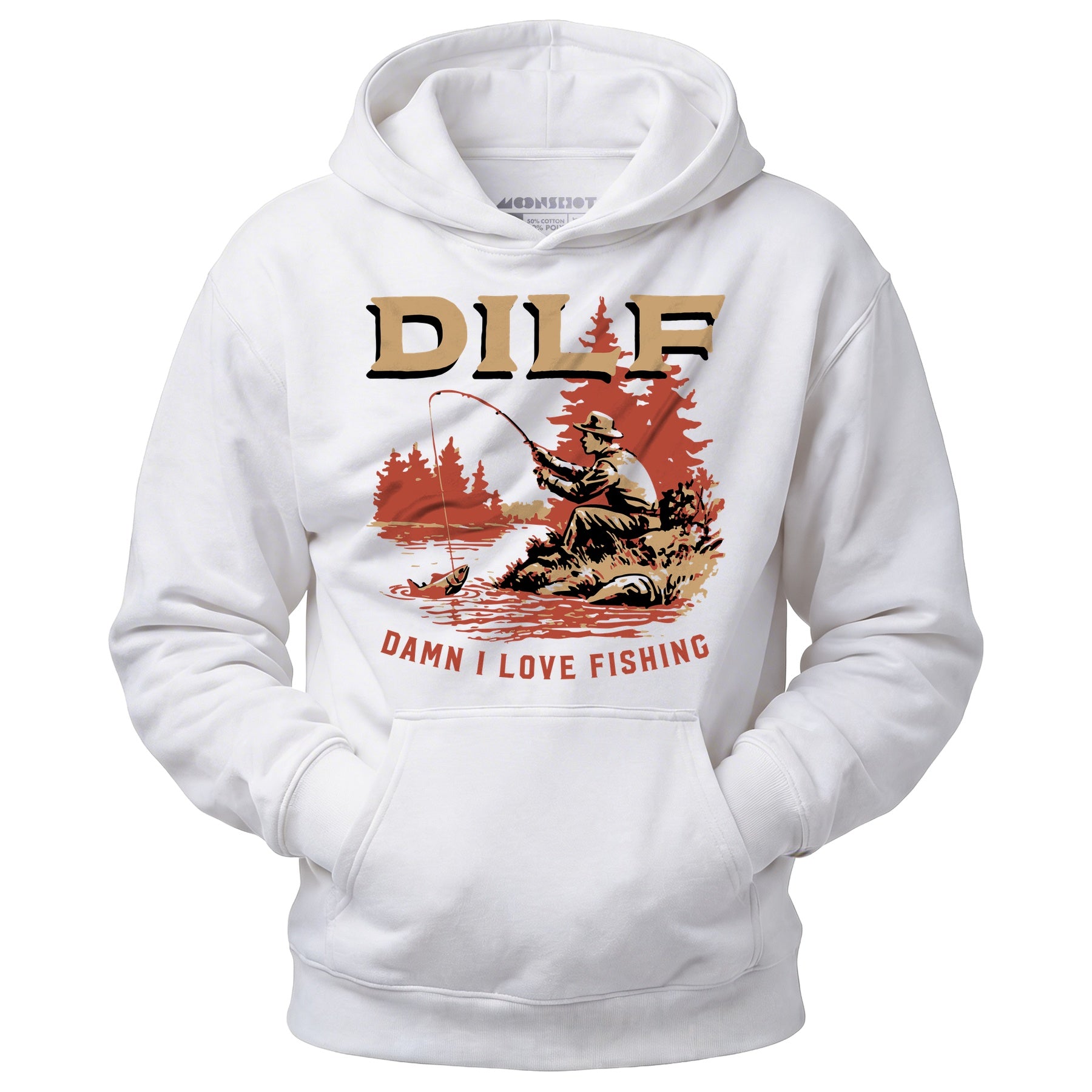 DILF Damn I Love Fishing - Unisex Hoodie