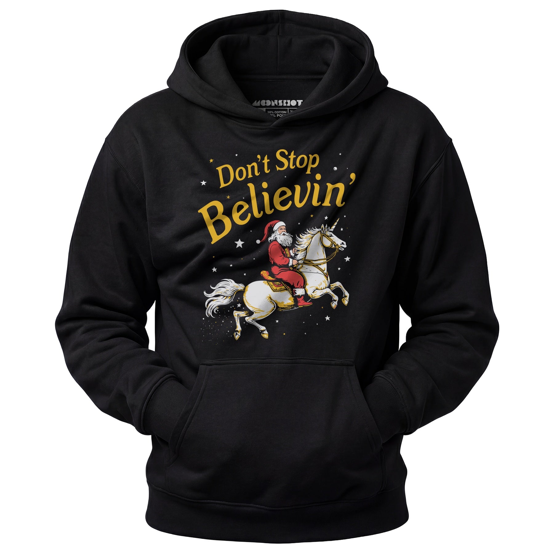 Don't Stop Believin' Santa Unicorn - Unisex Hoodie