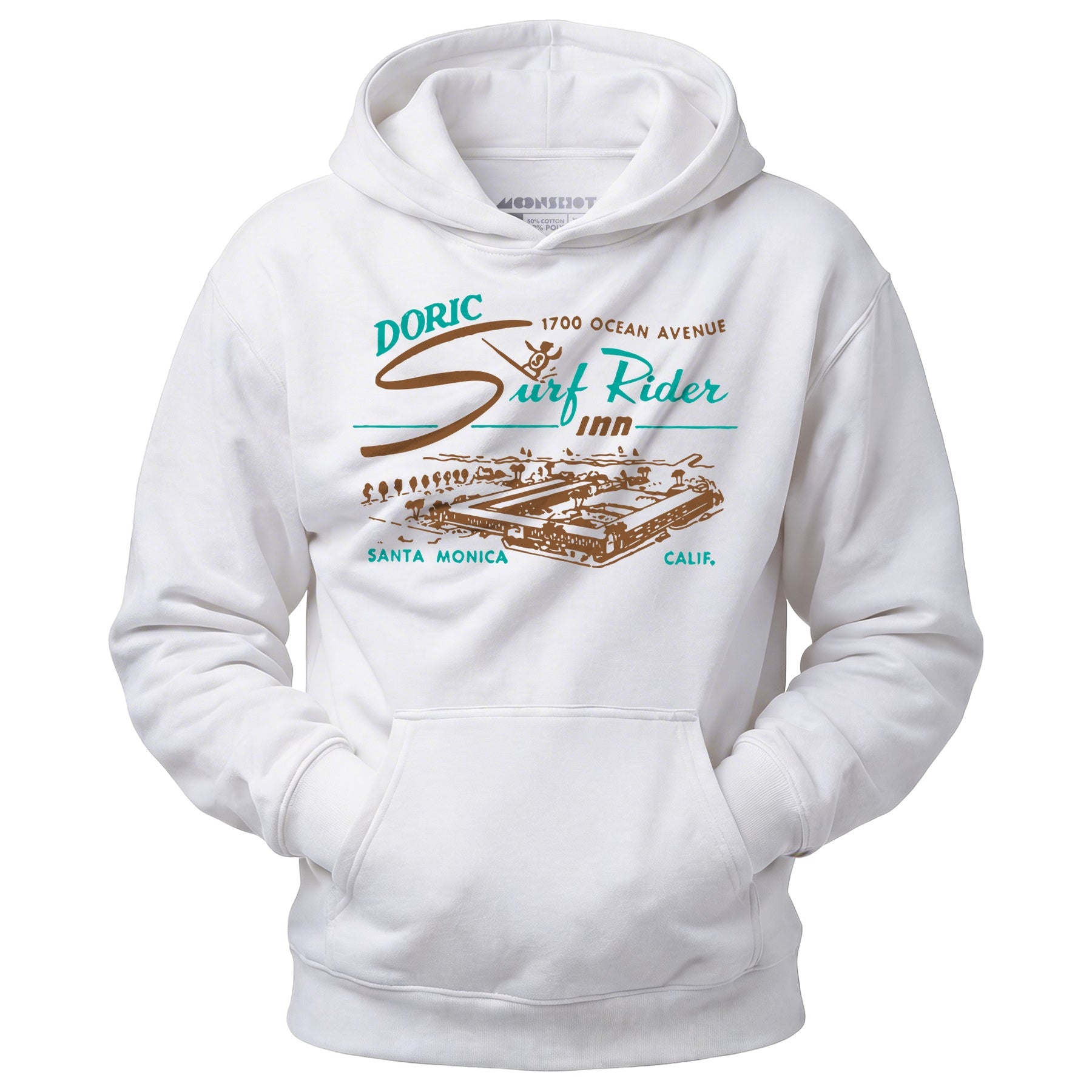 Doric Surf Rider Inn - Santa Monica, CA - Vintage Hotel - Unisex Hoodie