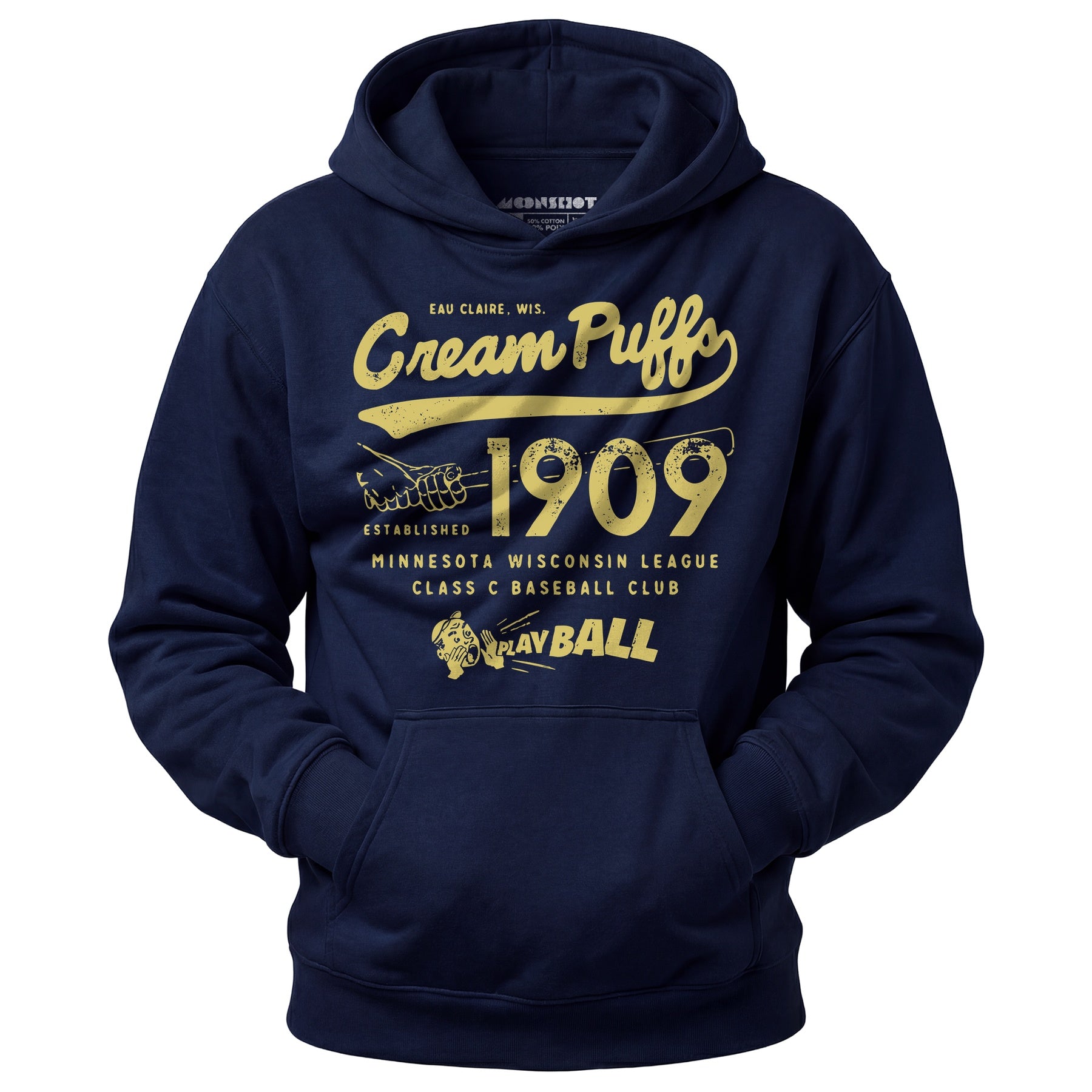 Eau Claire Cream Puffs - Wisconsin - Vintage Defunct Baseball Teams - Unisex Hoodie