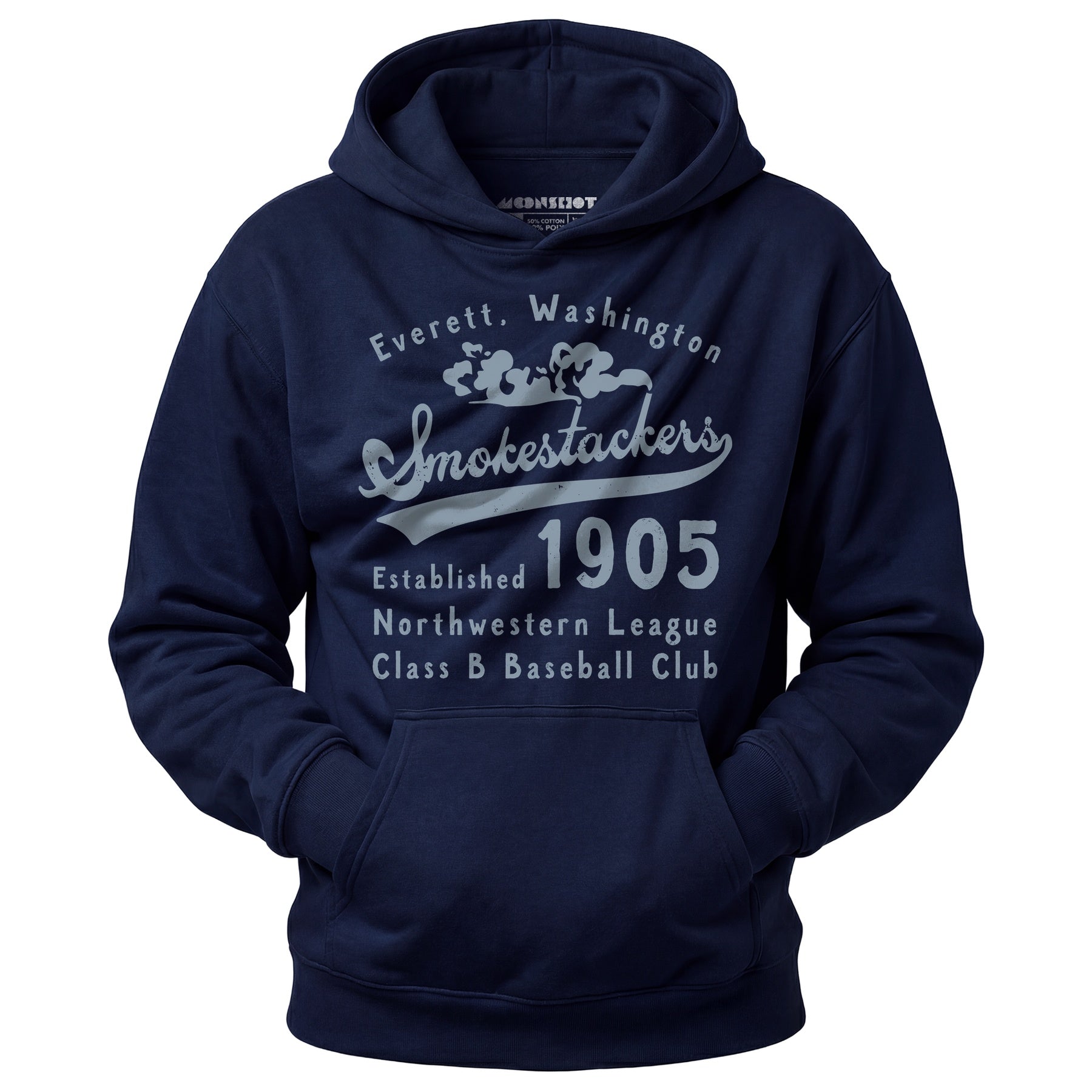 Everett Smokestackers - Washington - Vintage Defunct Baseball Teams - Unisex Hoodie