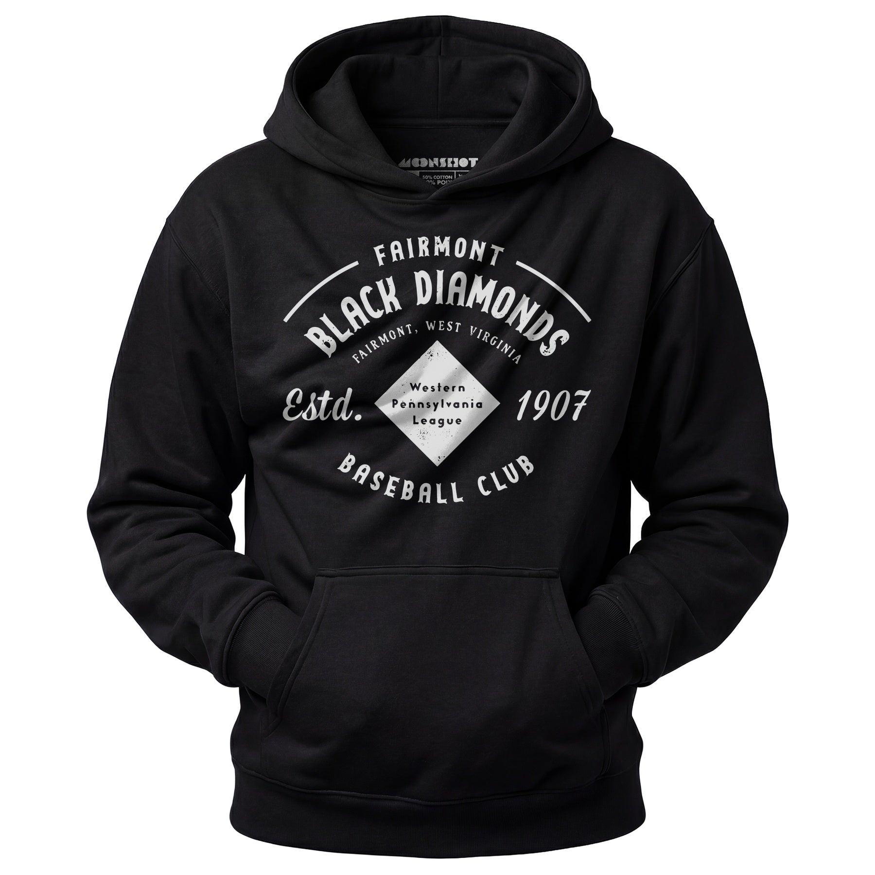 Fairmont Black Diamonds - West Virginia - Vintage Defunct Baseball Teams - Unisex Hoodie